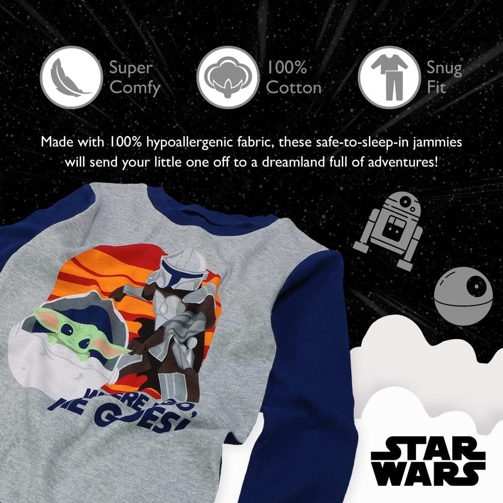 Star Wars Boys 4-10 The Child 4-Piece Cotton Pajama Set