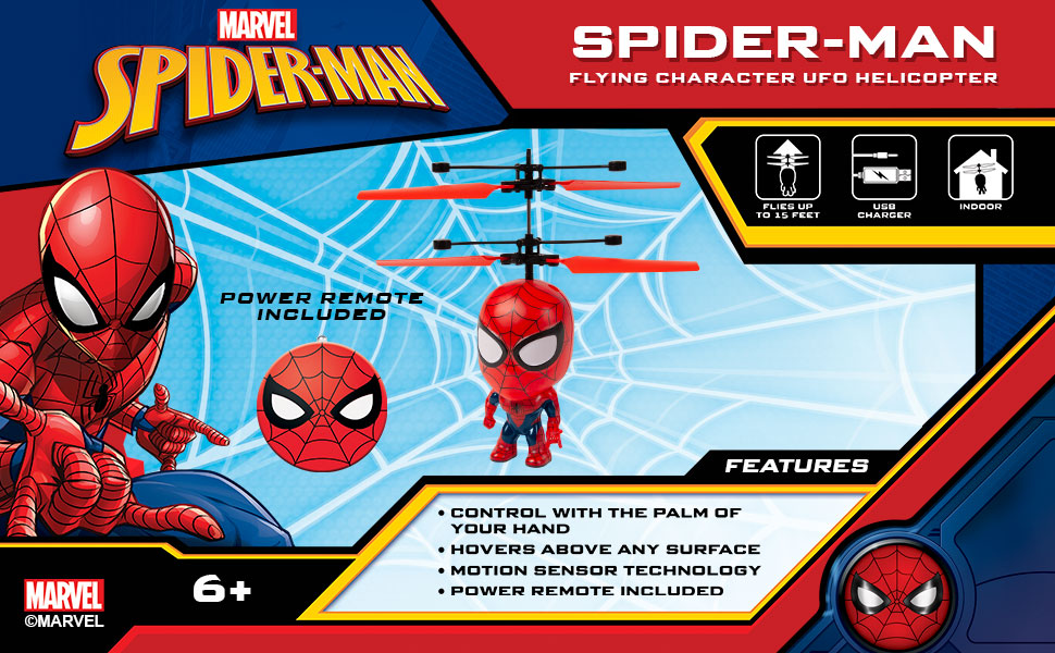 Marvel 3.5 Inch: Spider-Man Flying Figure IR Helicopter (Marvel, Spider-Man)