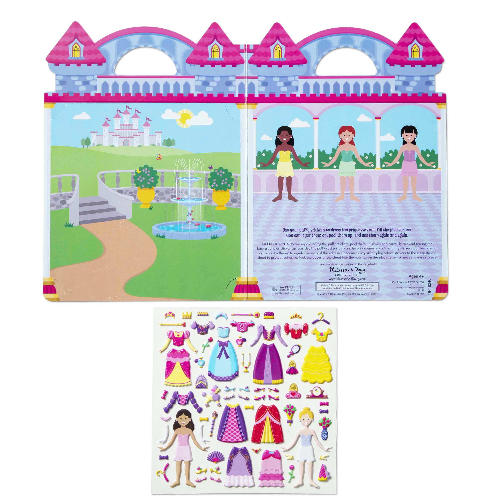 Melissa and Doug Puffy Stickers Play Set: Princess