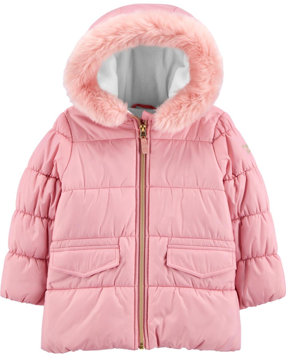 Osh Kosh Girls 2T-4T Fur Rose Parka