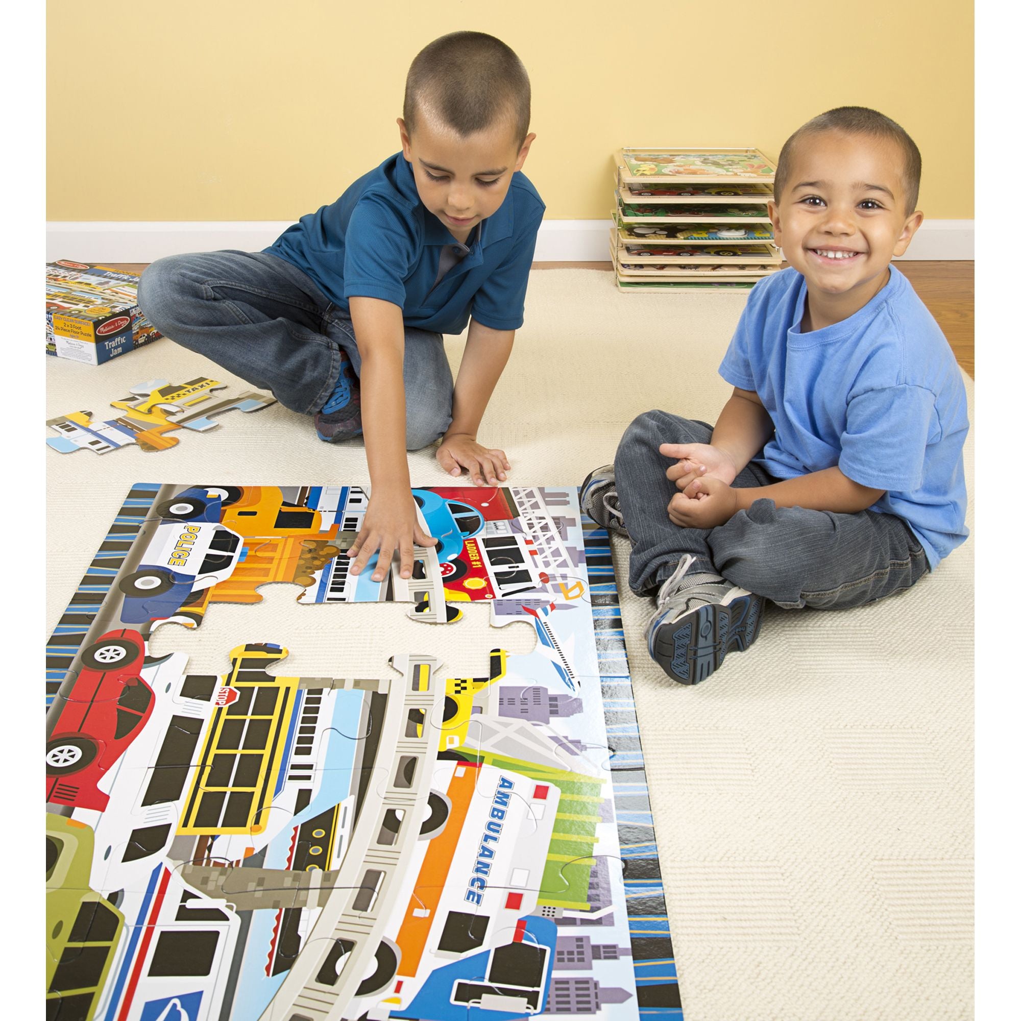 Melissa and Doug Traffic Jam Floor Puzzle - 24 Pieces