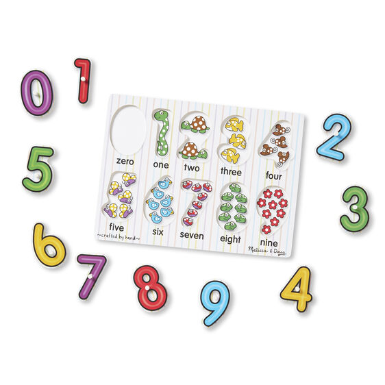 Melissa and Doug See-Inside Numbers Peg Puzzle - 10 pieces