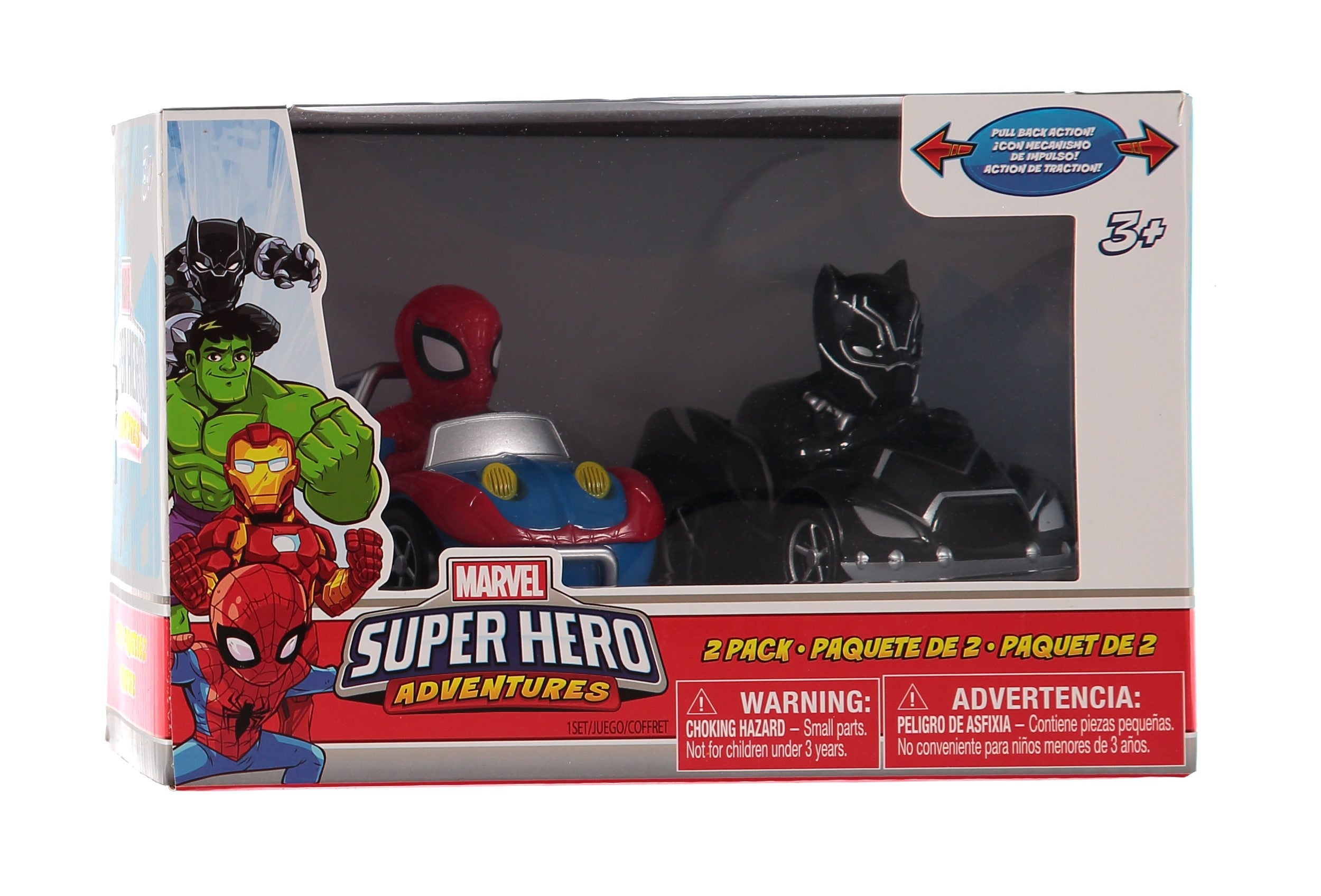 Marvel Super Hero Adventures 2 Pack Pull-Back Cars