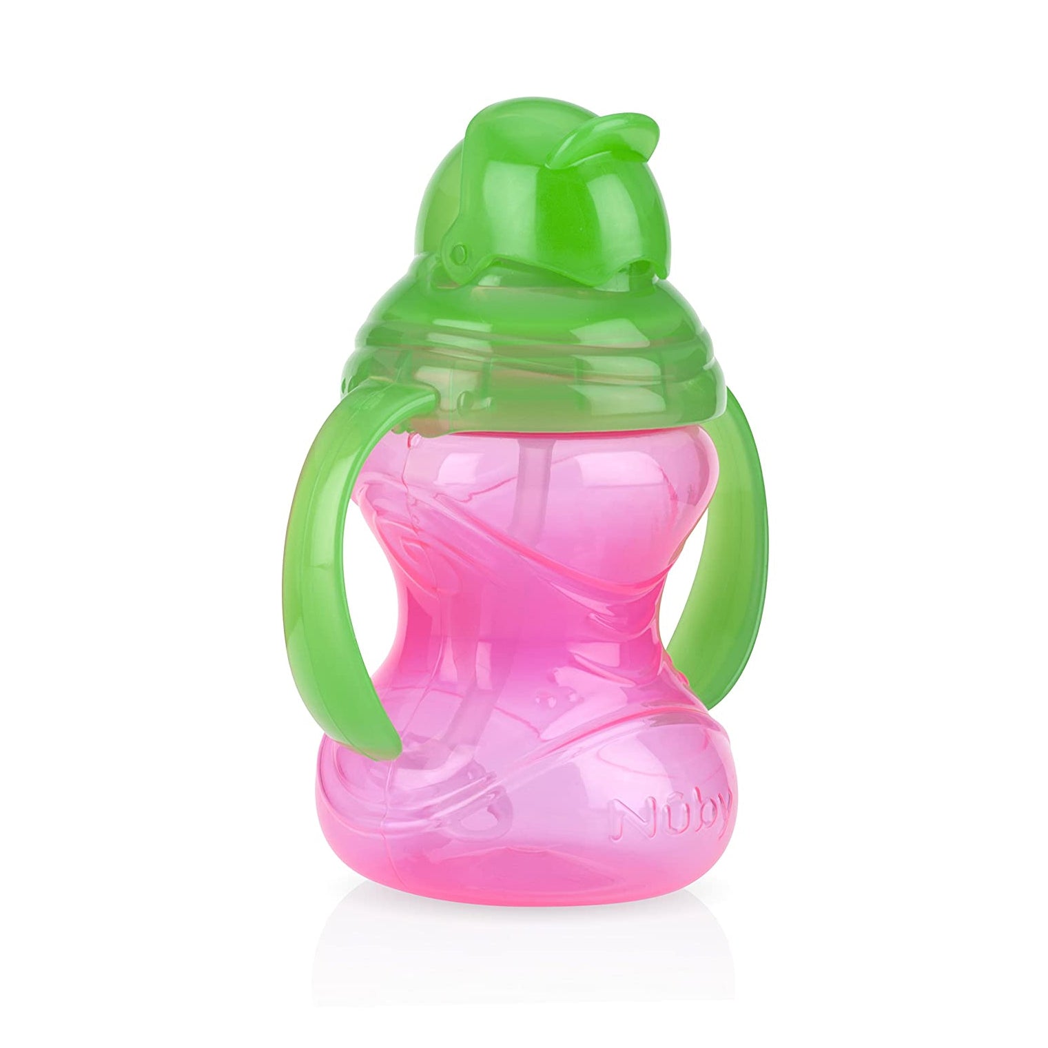 Nuby No-Spill Flip N' Sip Clik-It Cup with 360 Straw 8 oz - Colors May Vary