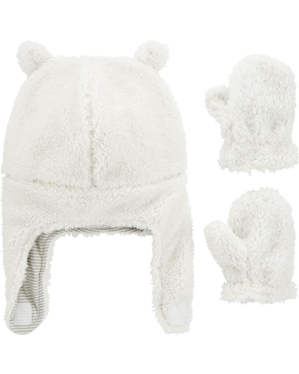 Carters 12-24 Months Sherpa Hat & Mitten Set