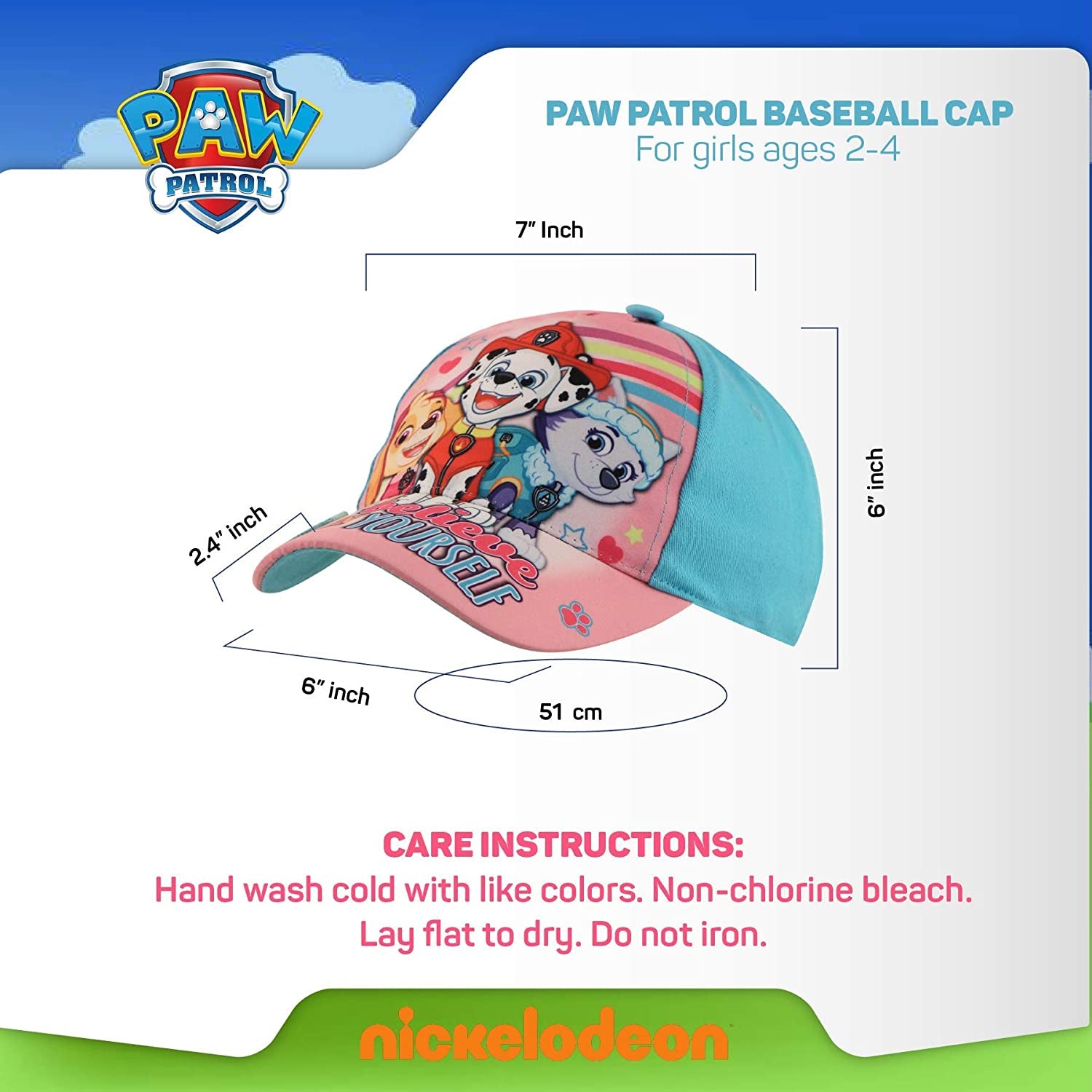 Nickelodeon Paw Patrol Baseball Cap, Toddler