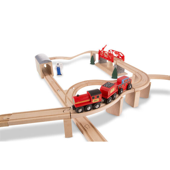 Melissa and Doug Swivel Bridge Train Set