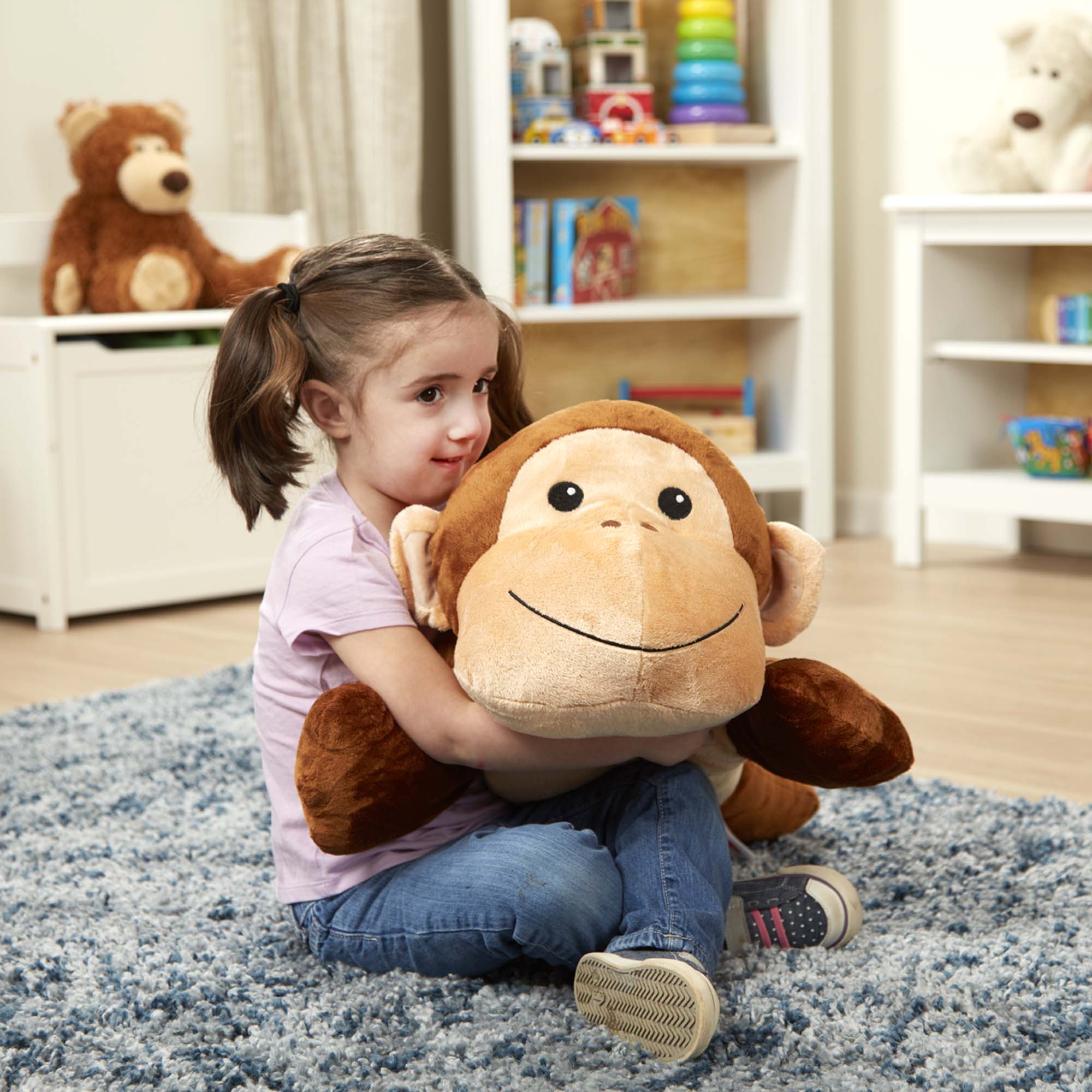 Melissa and Doug Cuddle Monkey Jumbo Plush Stuffed Animal