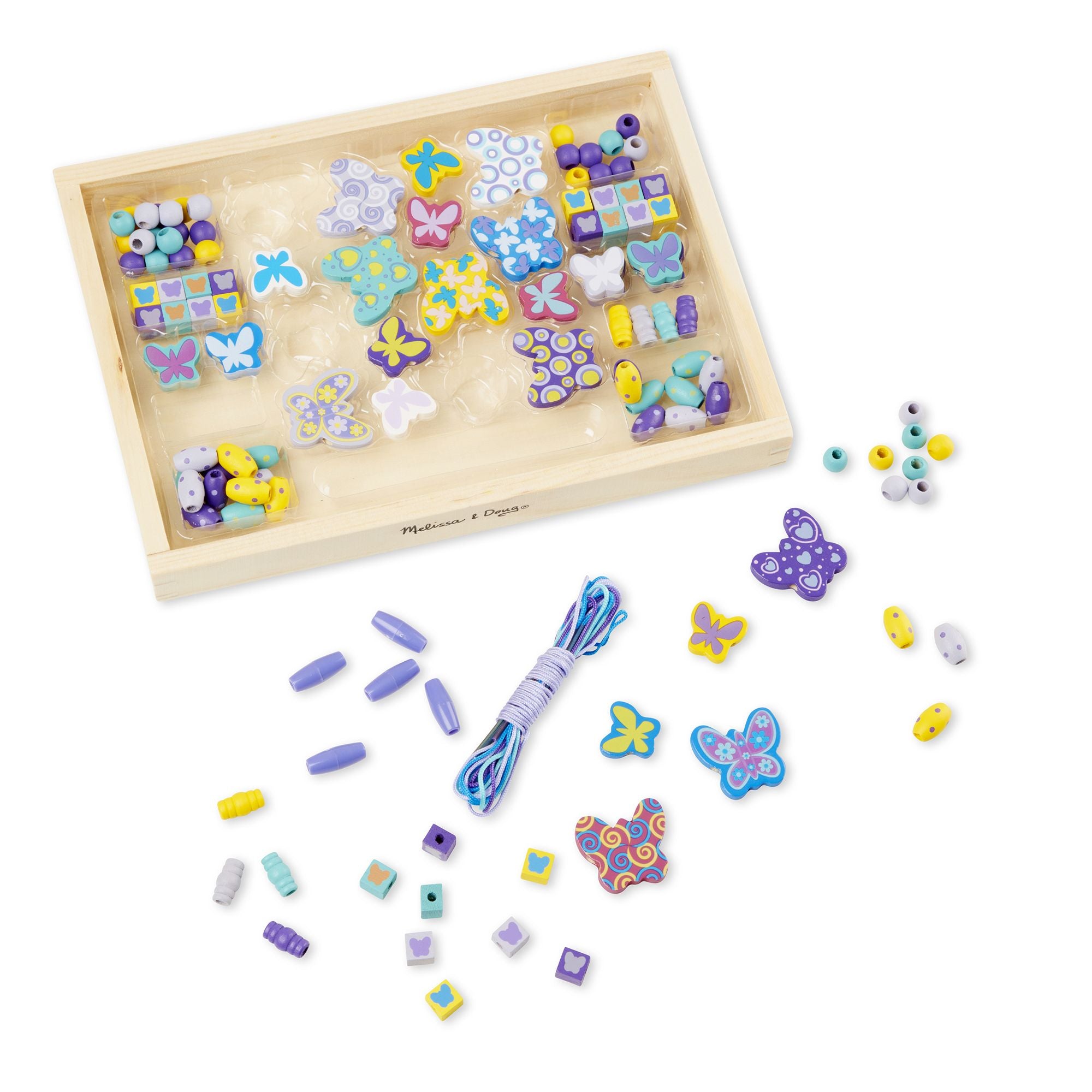 Melissa and Doug Created by Me! Butterfly Beads Wooden Bead Kit