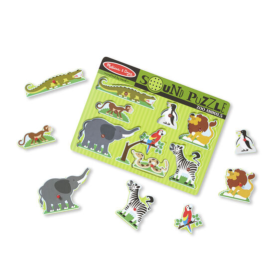 Melissa and Doug Zoo Animals Sound Puzzle - 8 Pieces