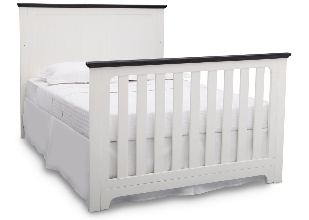 Delta Childrens Products Providence 4-in-1 Crib, Bianca with Rustic Ebony