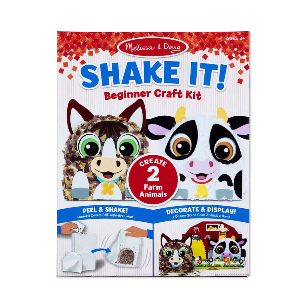 Melissa and Doug Shake It! Farm Animals Beginner Craft Kit