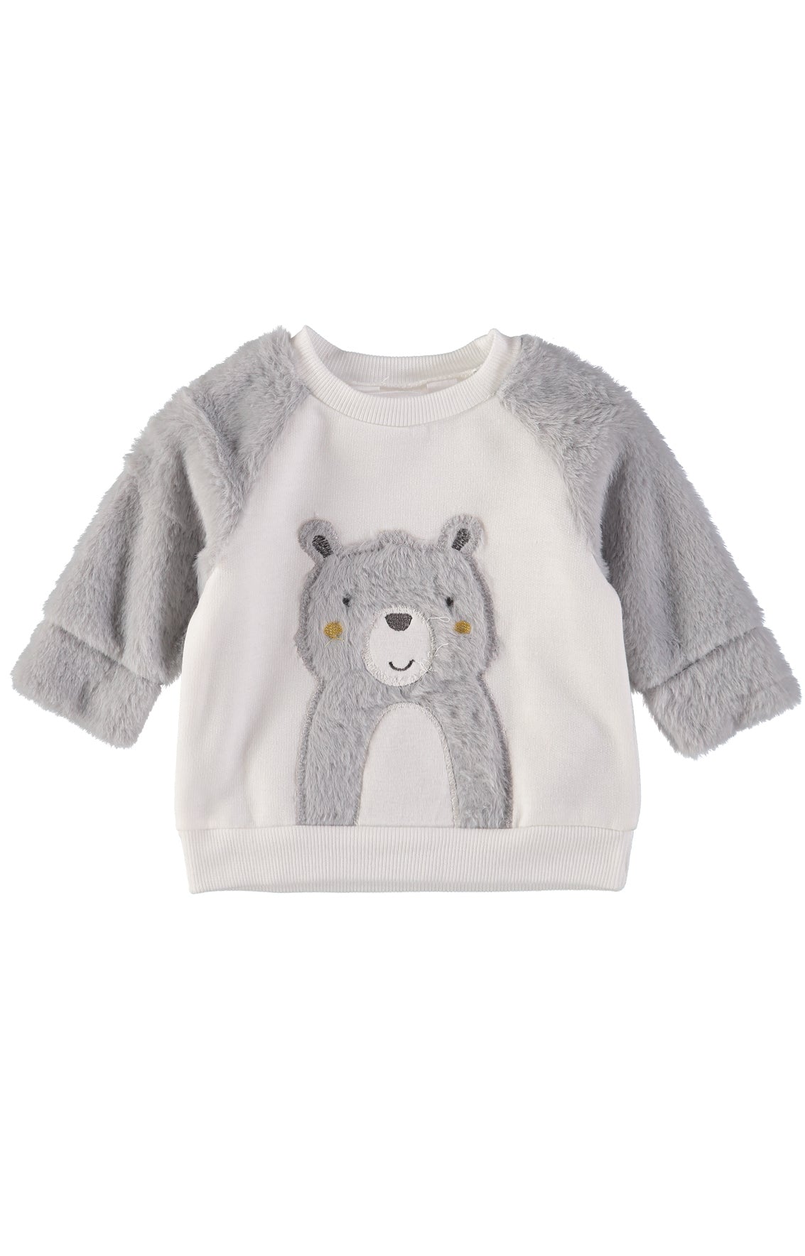 Rene Rofe Baby Boys 0-9 Months Fuzzy Bear 3-Piece Set