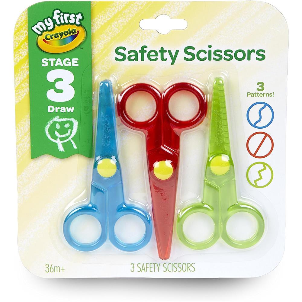 Crayola My First Safety Scissors, Toddler Art Supplies, 3 Count