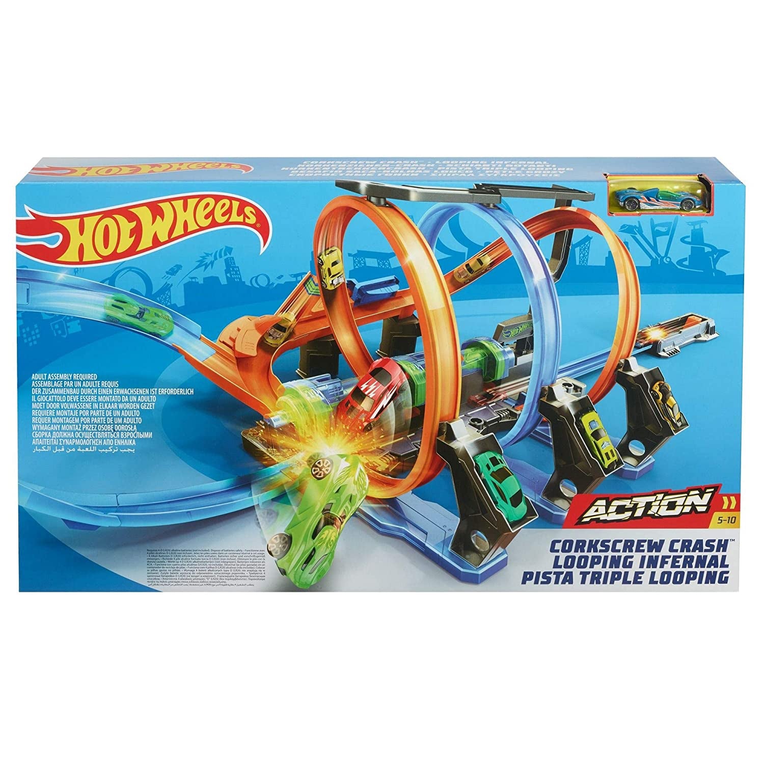 Hot Wheels Corkscrew Crash Track Set