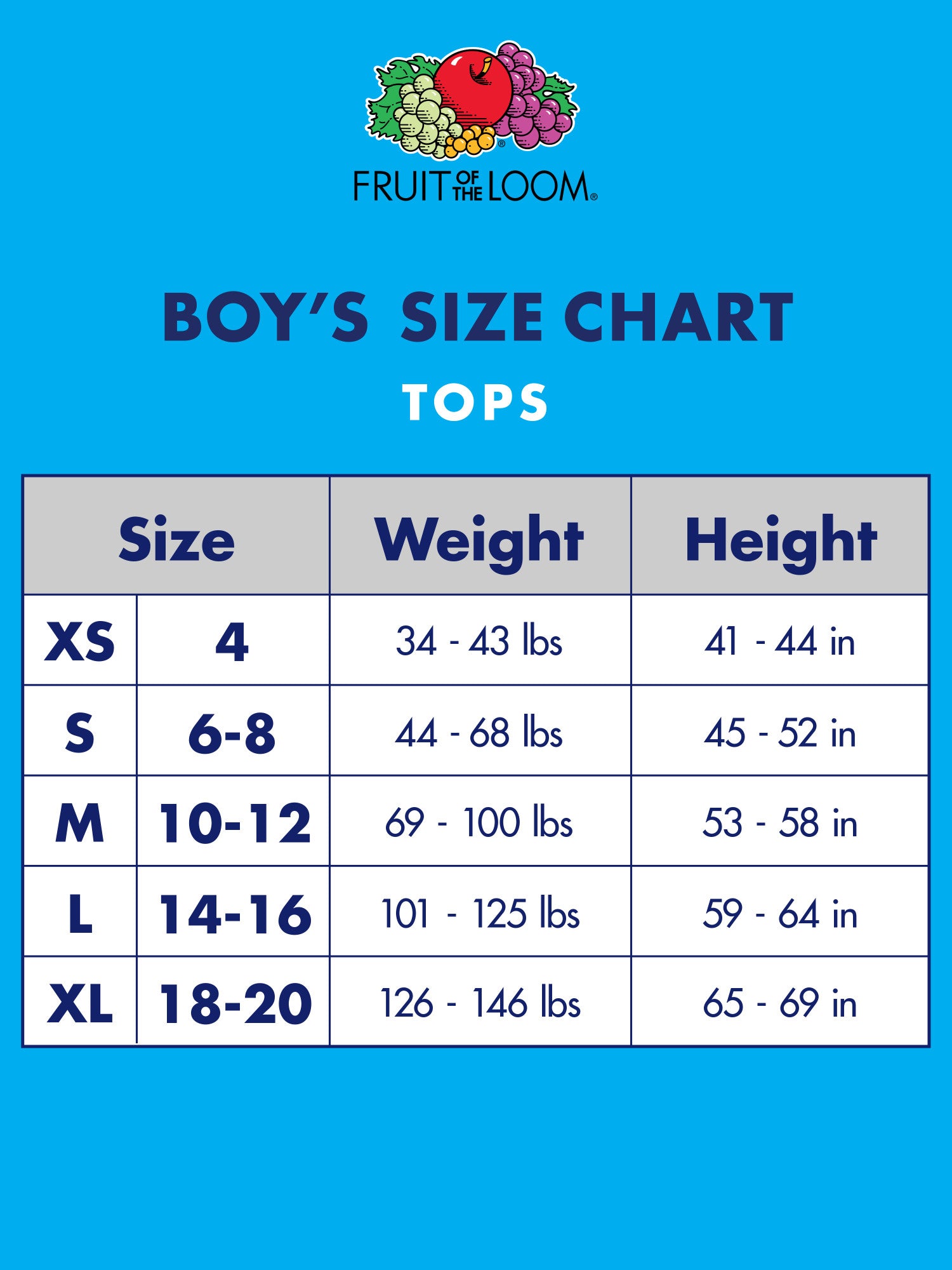 Fruit of the Loom Boys 6-20 Fleece Hooded Sweatshirt