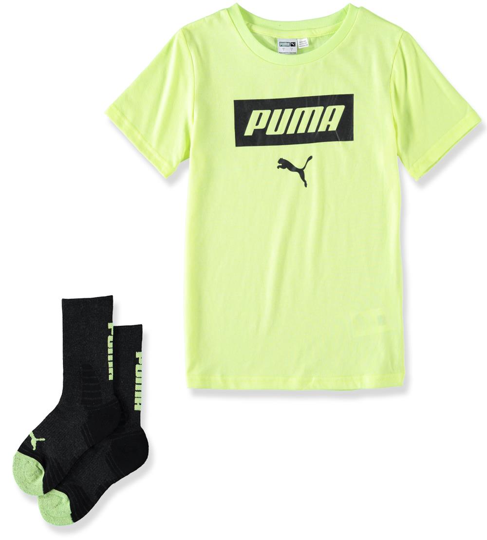 PUMA Boys 4-7 Short Sleeve T-Shirt and Sock Set