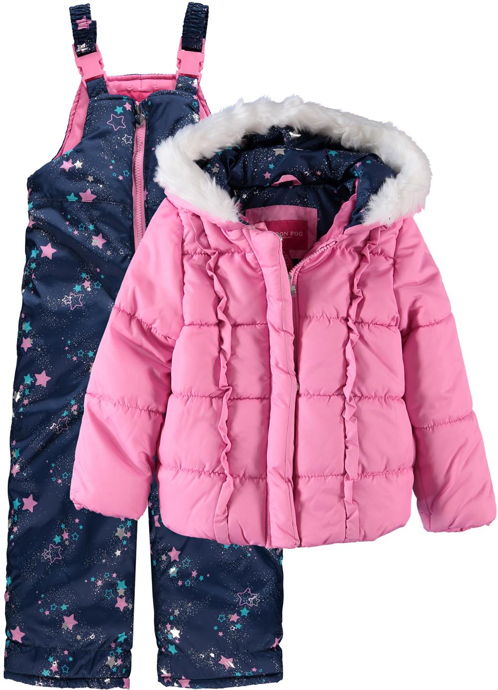 London Fog Girls 4-6X Star Snowsuit