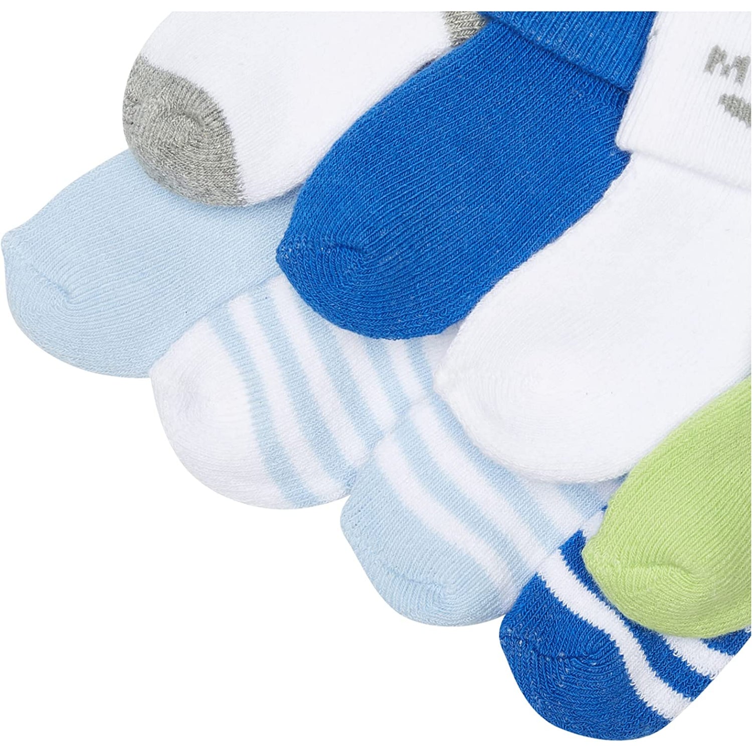 Luvable Friends Newborn Baby Boys 8 Pack Cotton Terry Socks