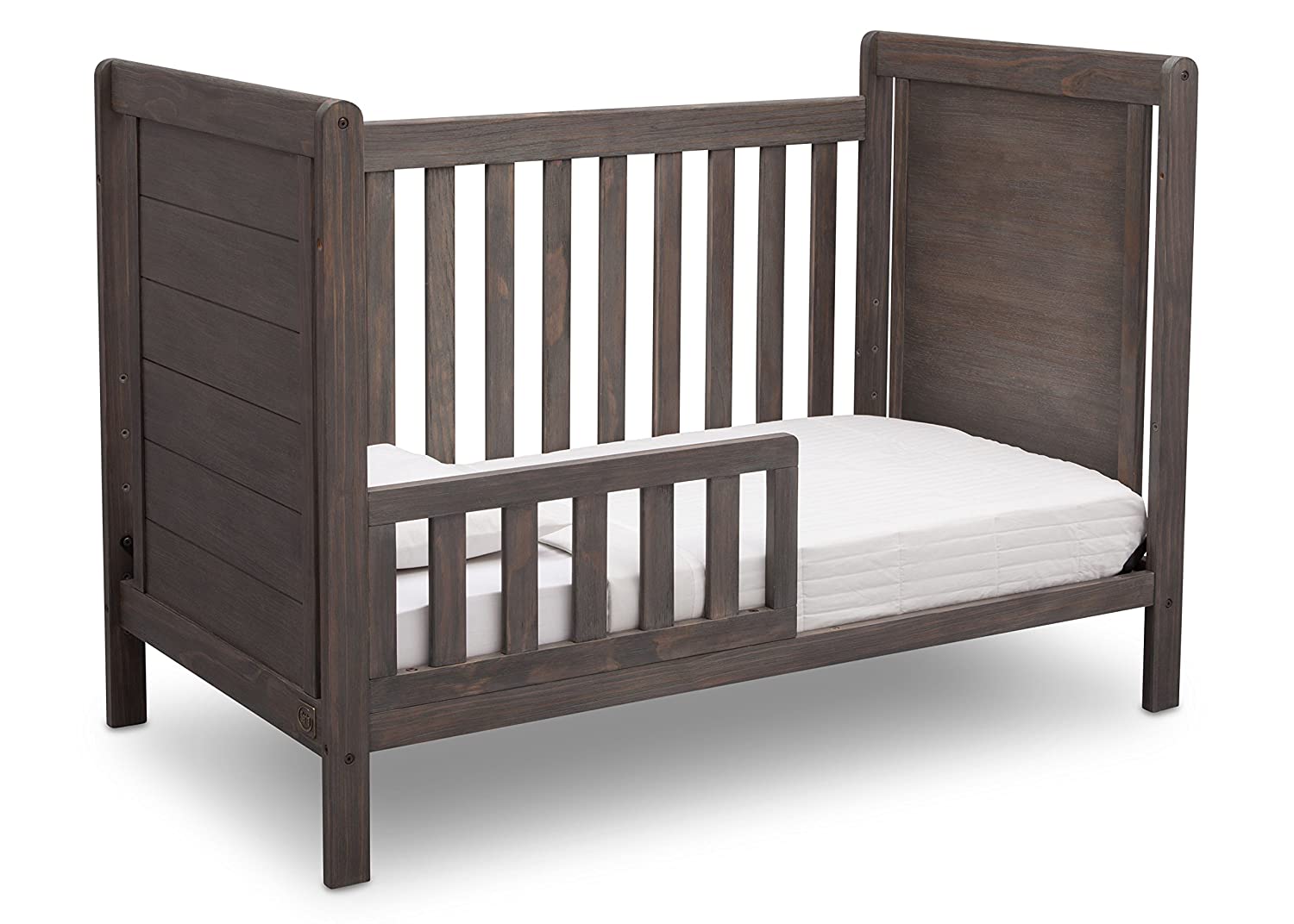 Serta Cali 4-in-1 Convertible Baby Crib, Rustic Grey