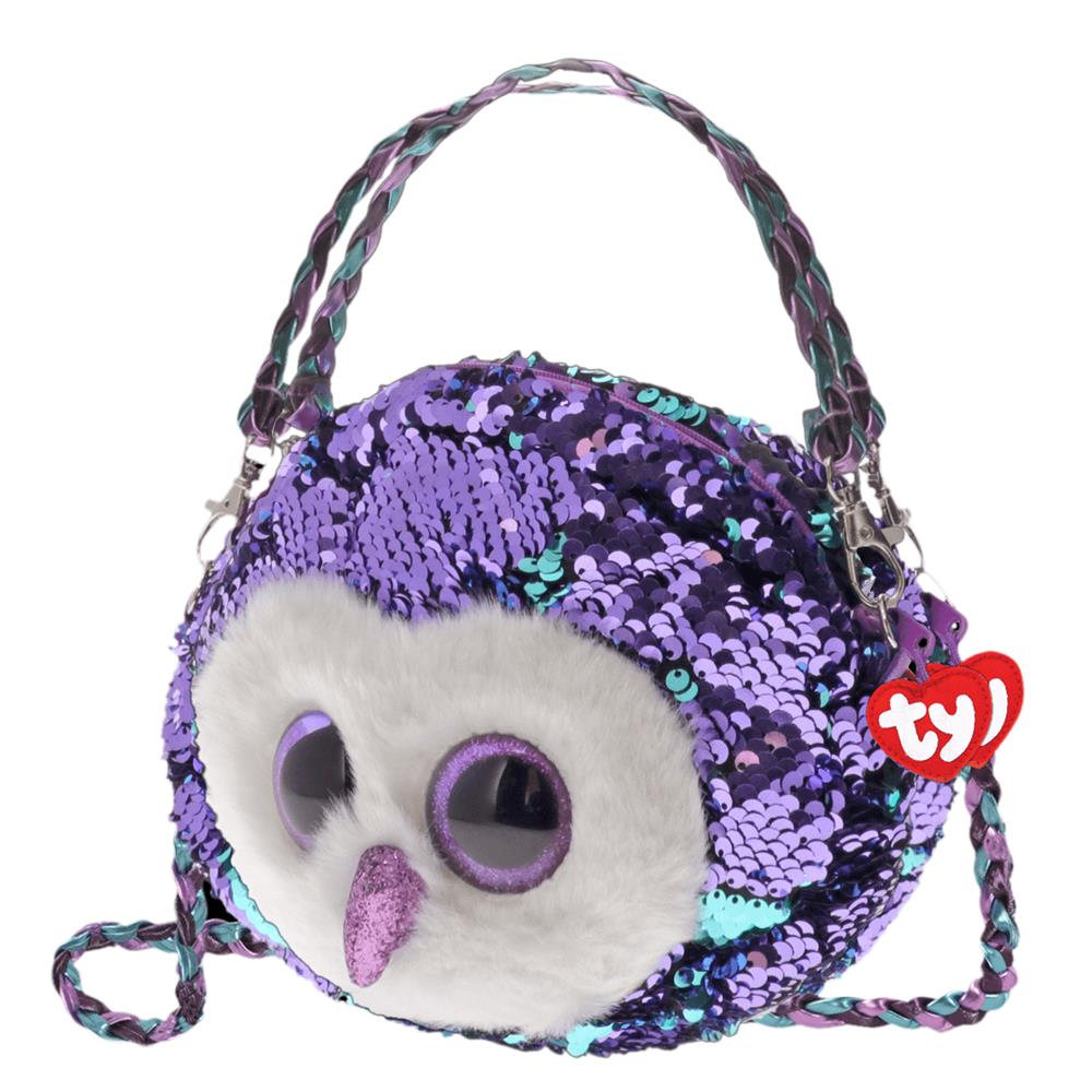 TY Moonlight Reversible Sequin Owl Purse