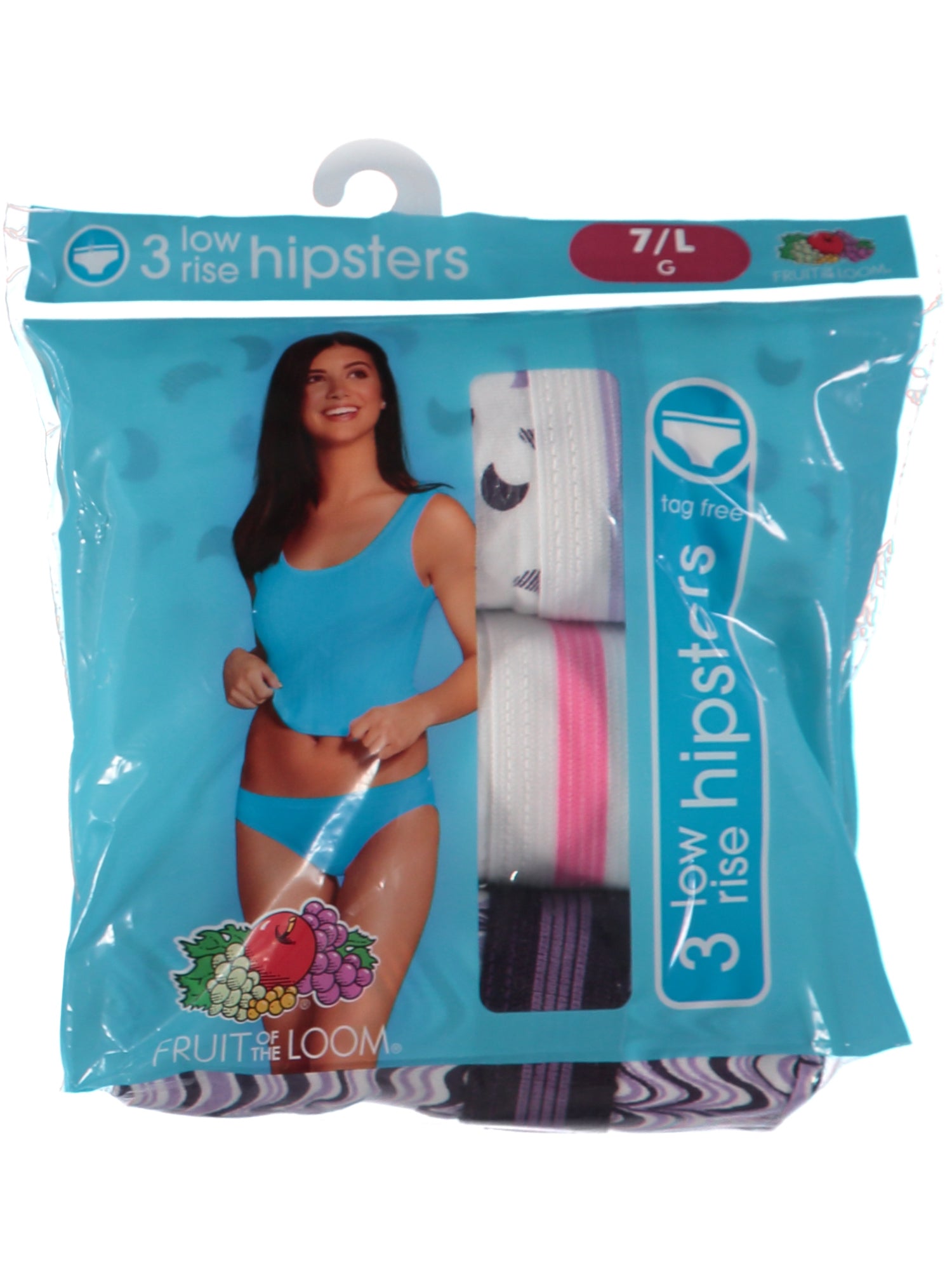 Fruit of the Loom Womens 3-Pack Assorted Cotton Panties