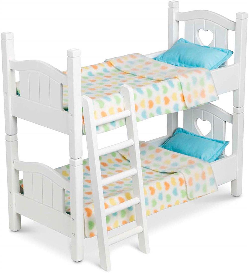 Melissa and Doug Mine to Love Wooden Play Bunk Bed for Dolls