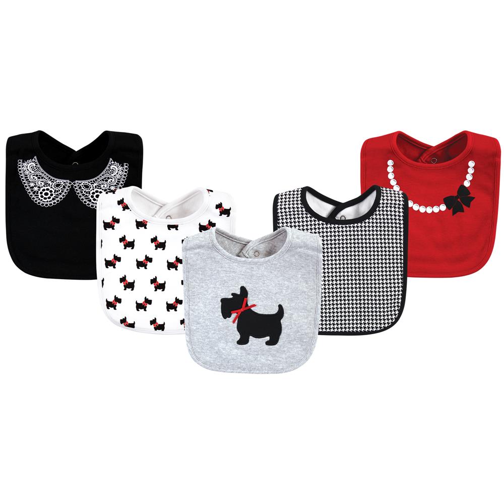 Hudson Baby 5 Pack Cotton Interlock Bibs