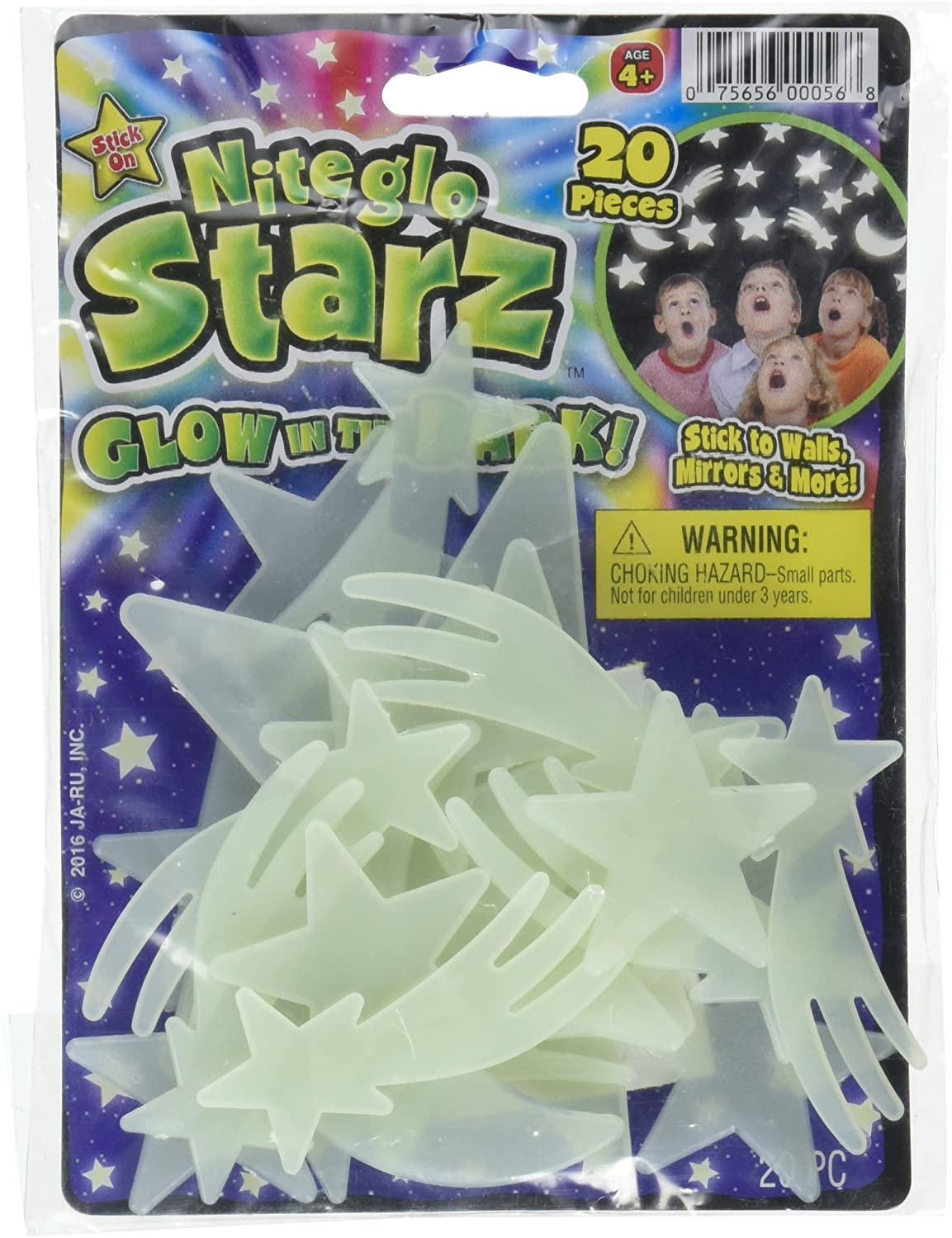 Ja-Ru Niteglo Starz Glow in the Dark 20-Piece