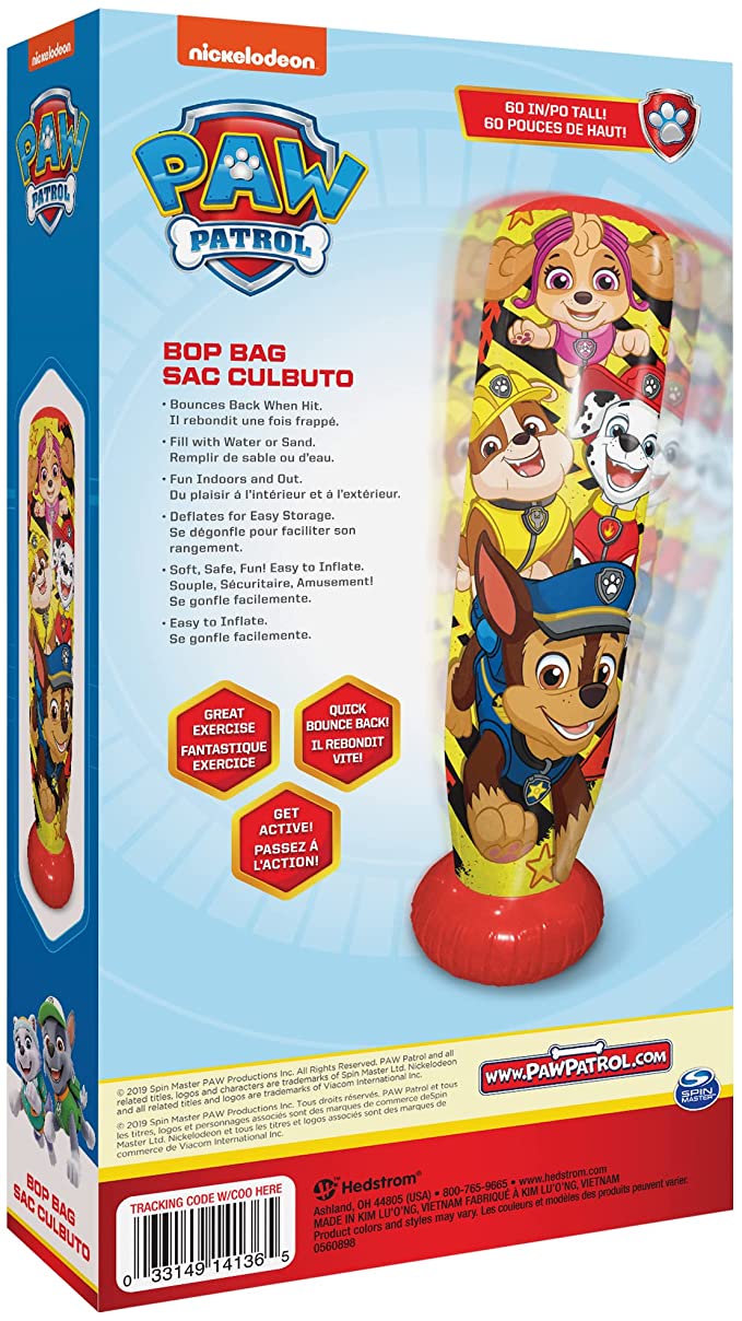 Paw Patrol Bop Bag Inflatable Punching Bag, 60 Inch