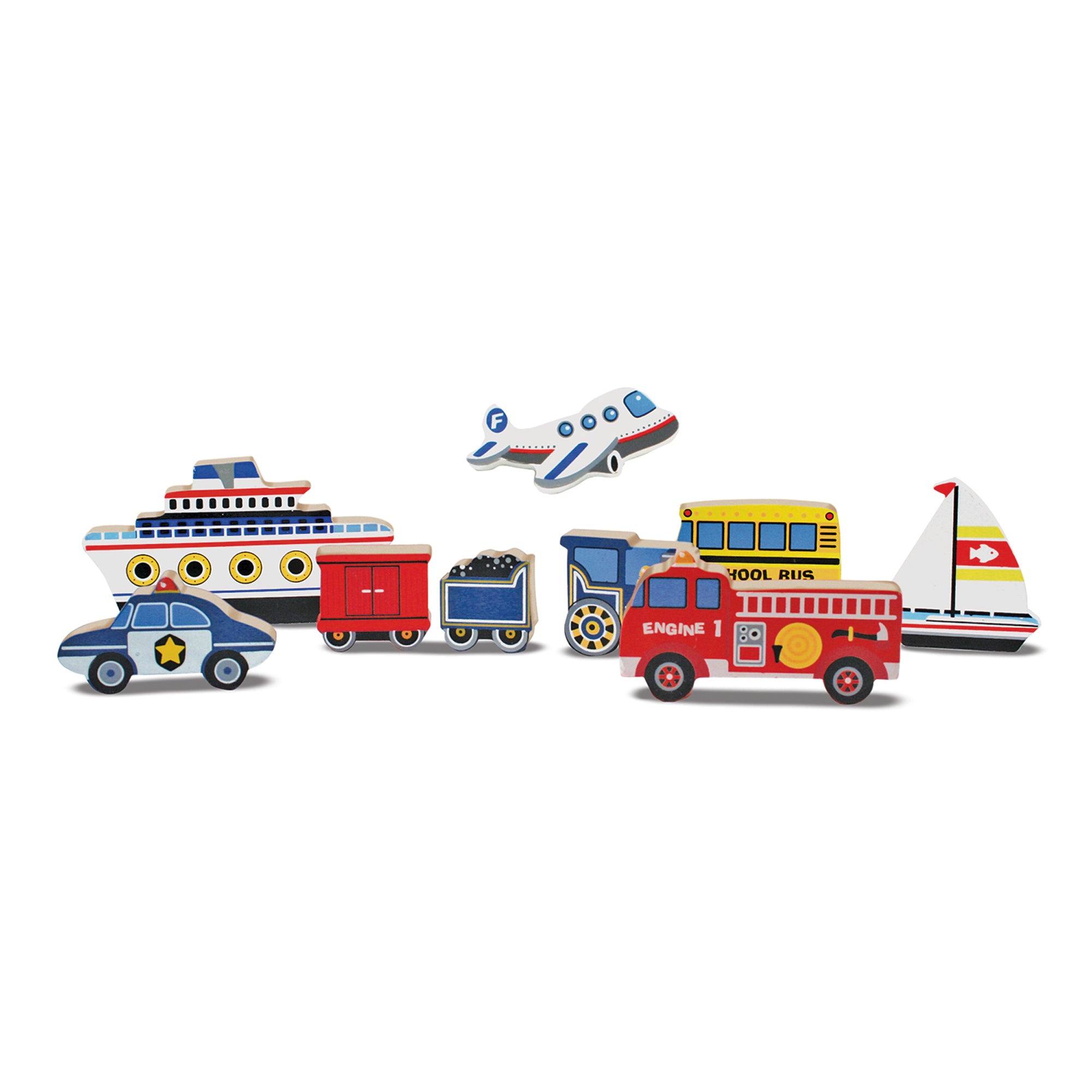 Melissa and Doug Little Boys' Vehicles Chunky Puzzle - 9 Pieces