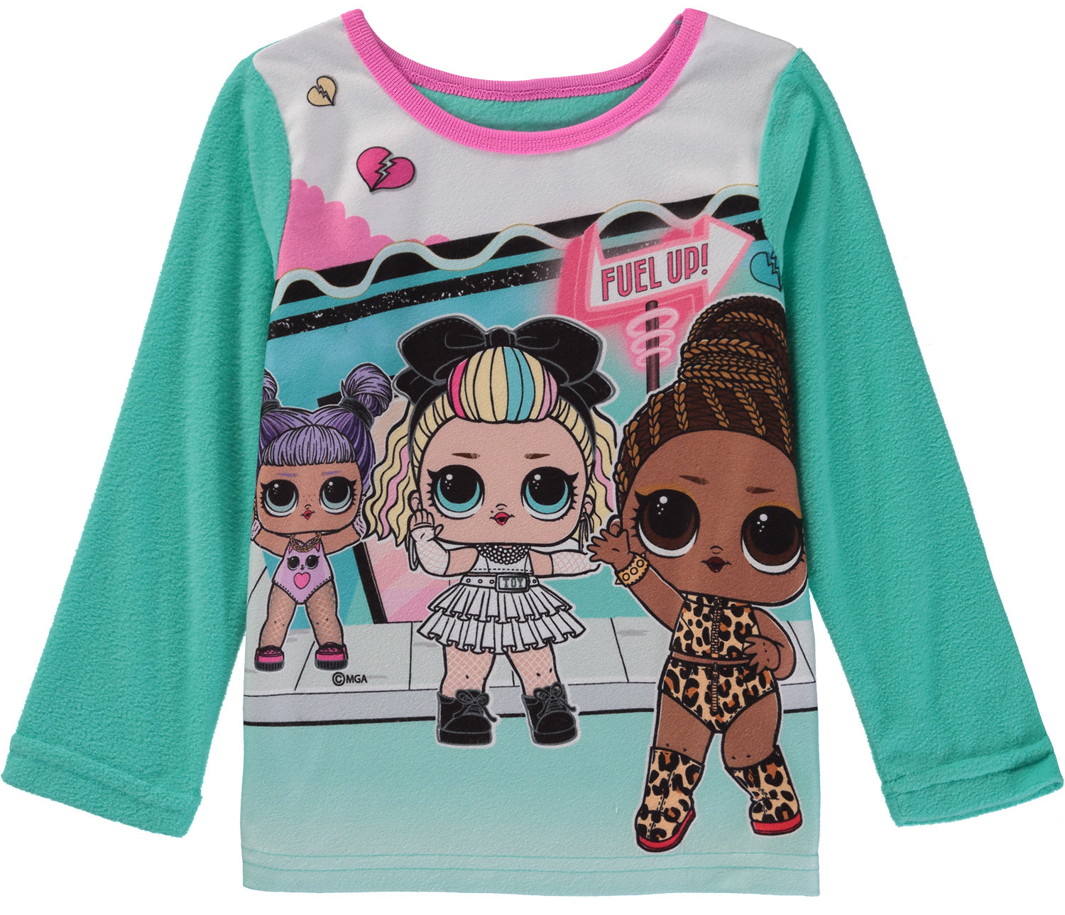 L.O.L. Surprise! Girls 4-10 2-Piece Microfleece Pajama Set