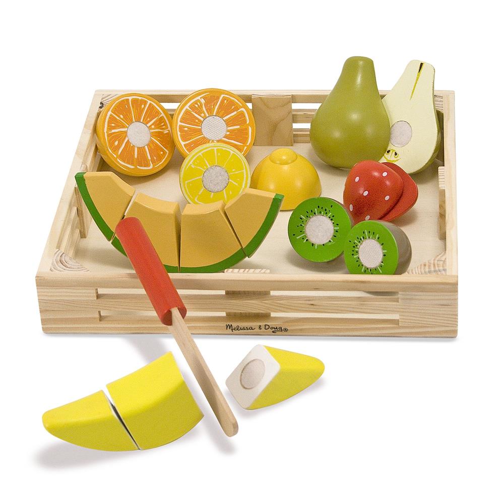 Melissa and Doug Cutting Fruit Set - Wooden Play Food