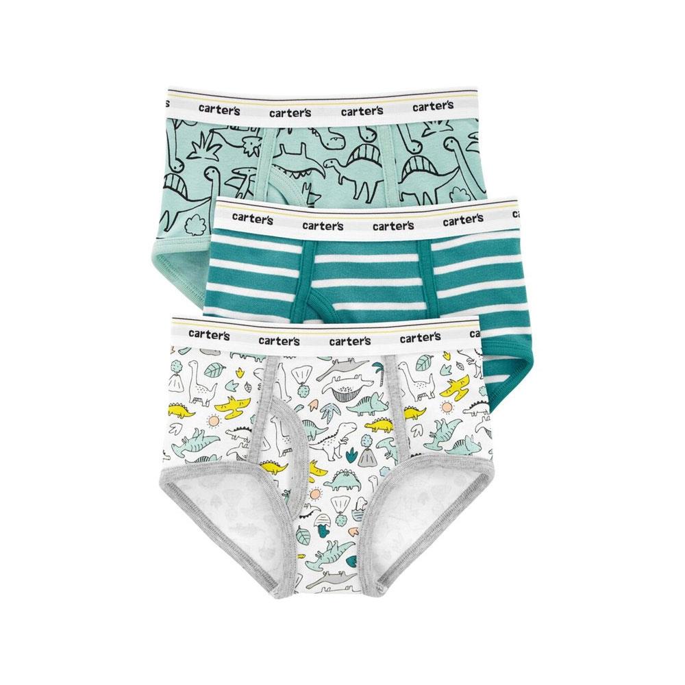 Carters Boys 2-14 Dinosaur Briefs 3-Pack