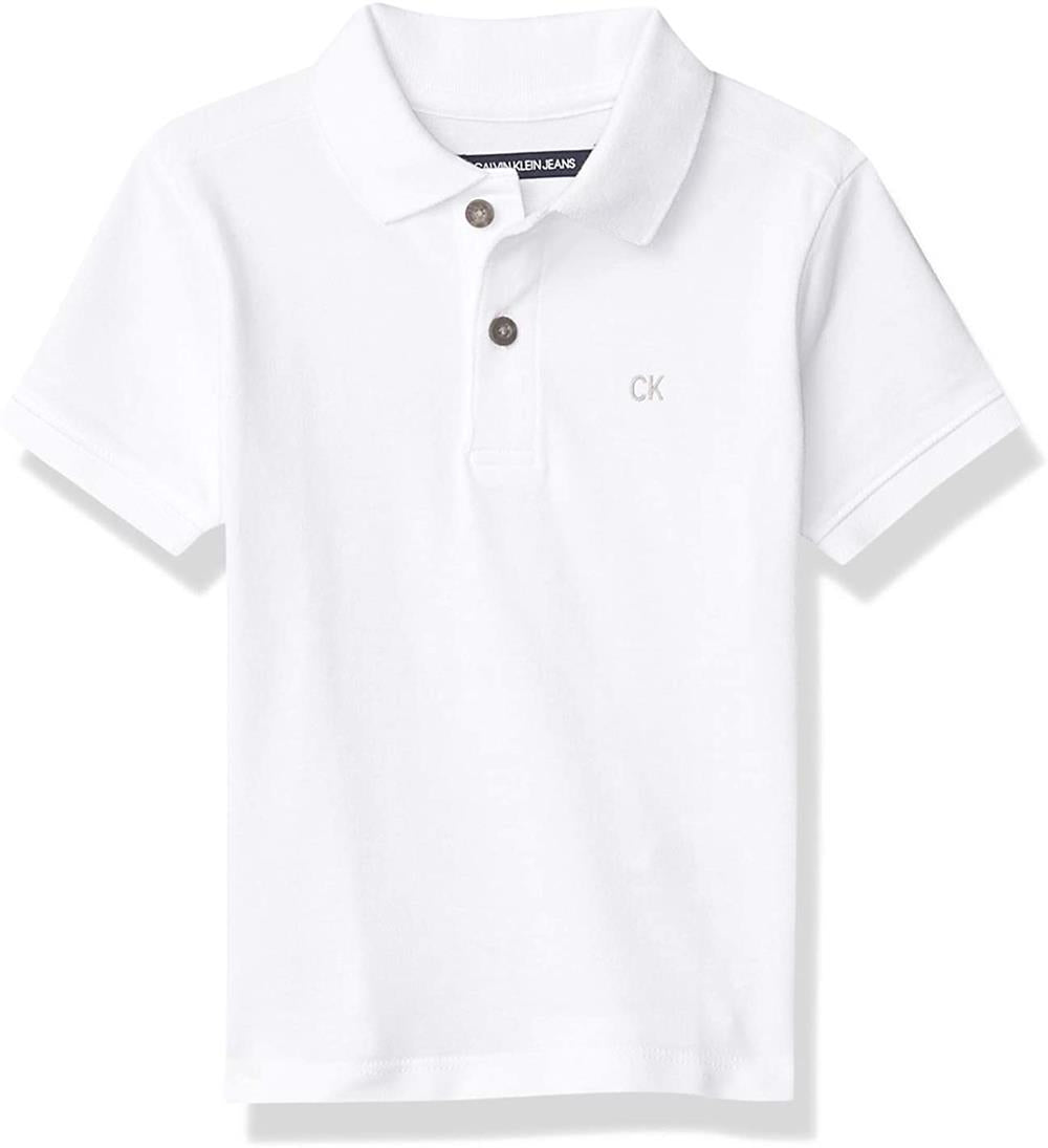 Calvin Klein Boys 4-7 Short Sleeve Pique Polo