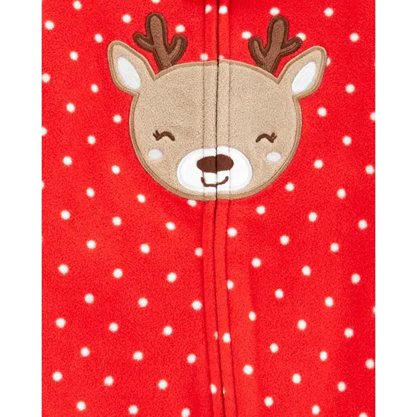 Carters Girls 0-9 Months Reindeer Microfleece Sleep and Play