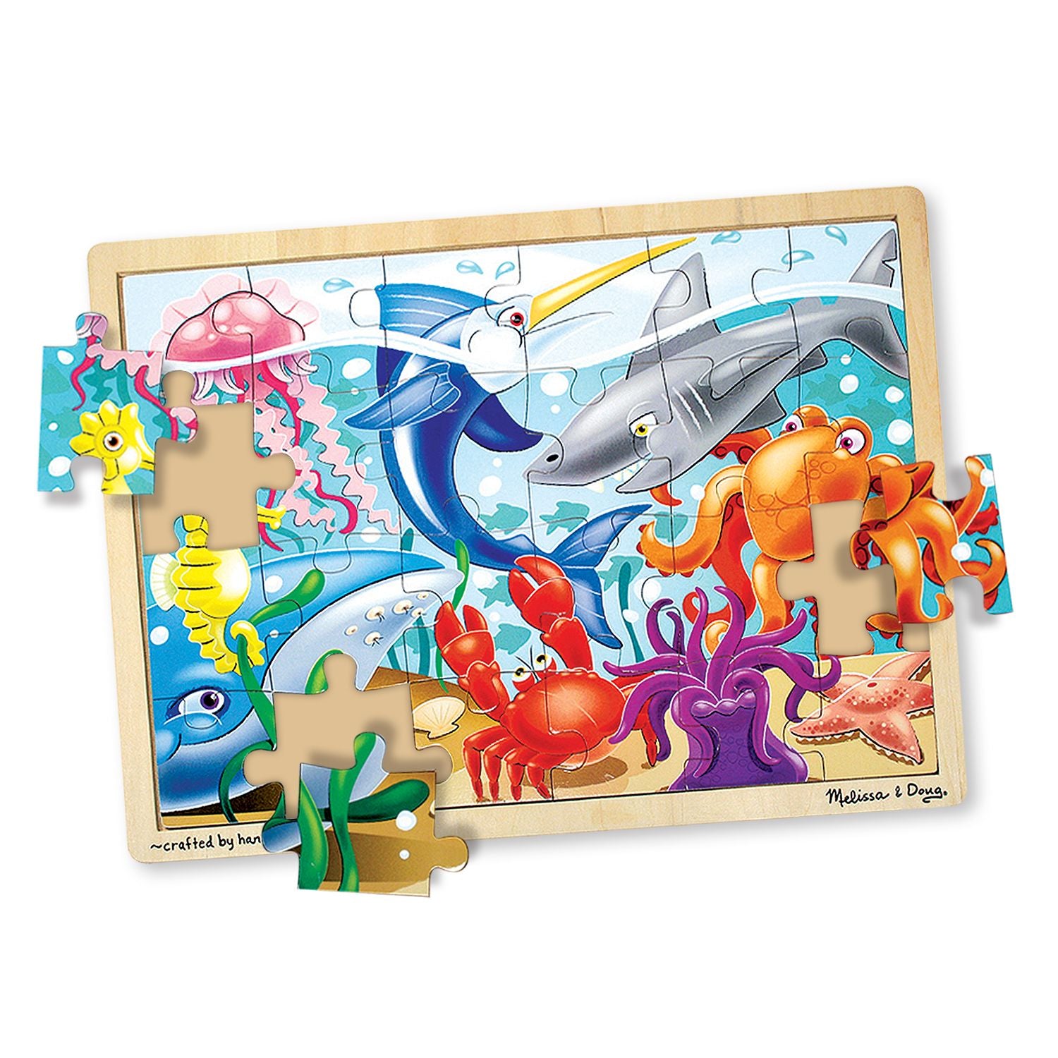 Melissa and Doug Under the Sea Wooden Jigsaw Puzzle - 24 Pieces