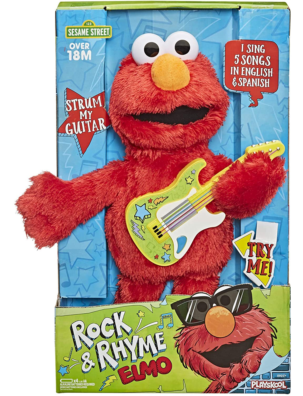 Sesame Street Rock and Rhyme Elmo Talking, Singing 14-Inch Plush