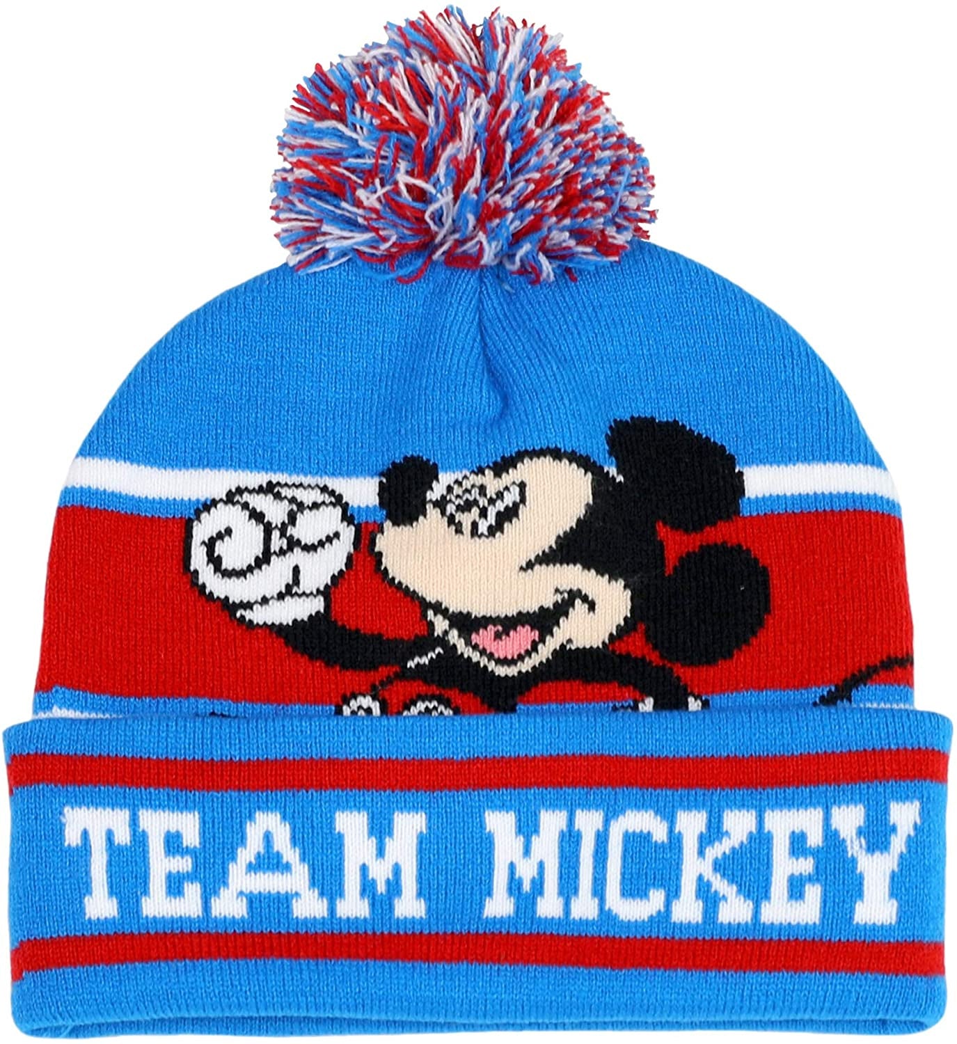 Disney Boys 2-4T Mickey Mouse Pom Hat Mitten Set