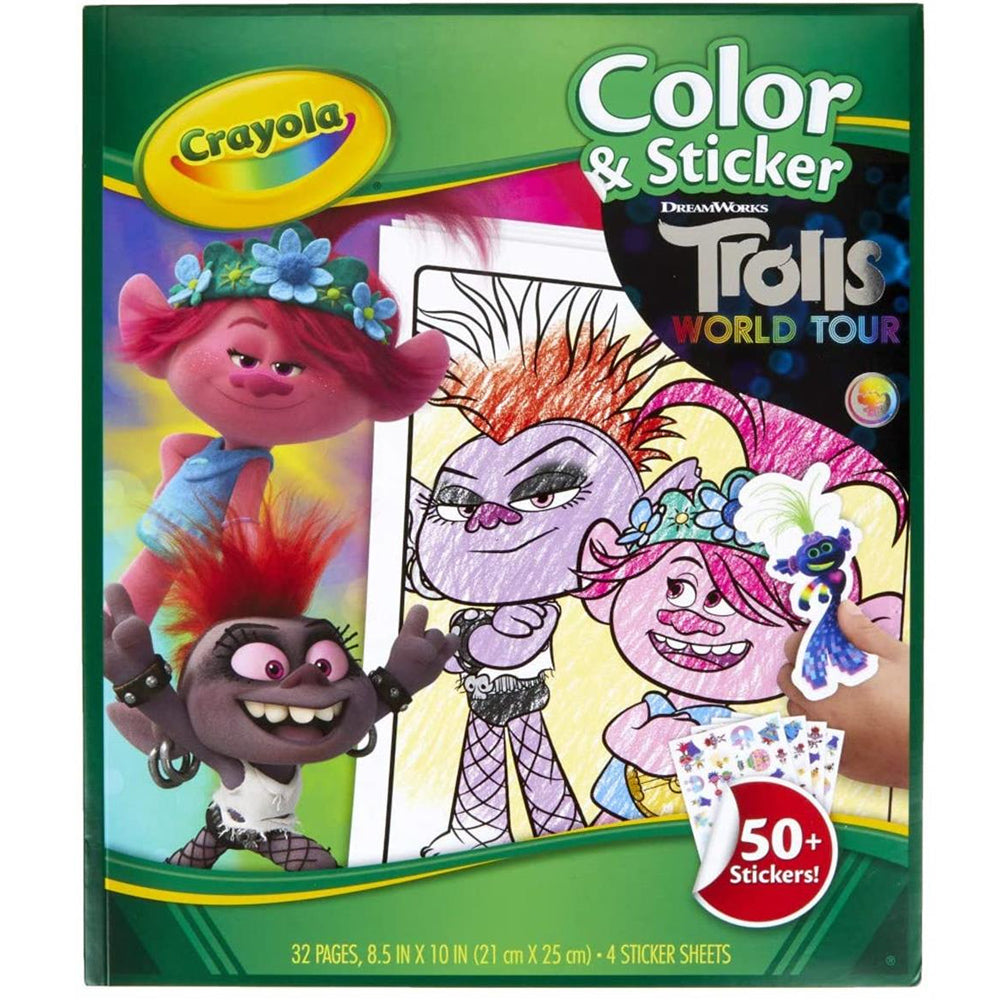 Crayola Trolls World Tour, Color & Sticker Activity