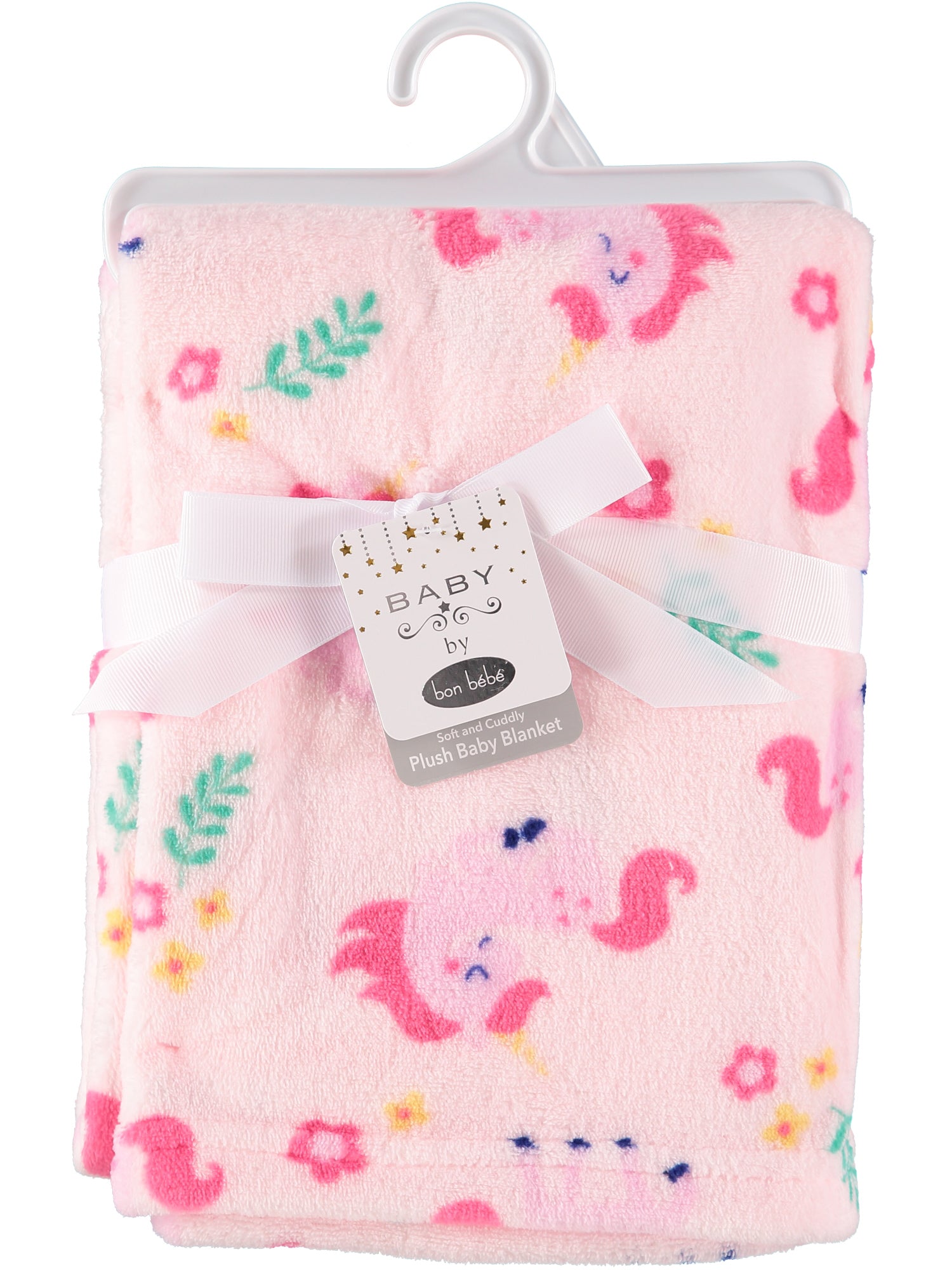 Bon Bebe Soft and Cuddly Unisex Plush Baby Blanket, 30'' x 36''