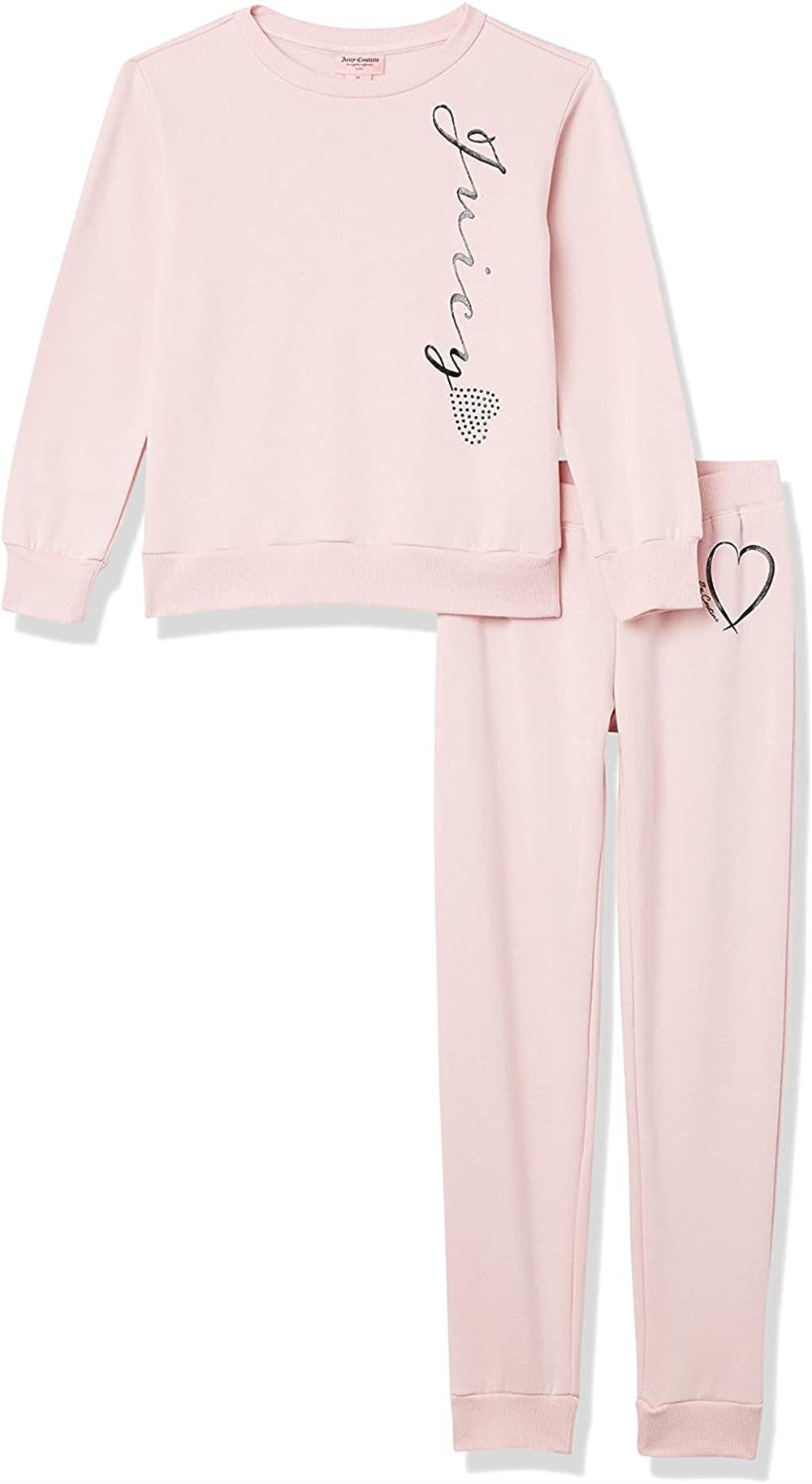 Juicy Couture Girls 7-16 Heart Logo Jogger Set