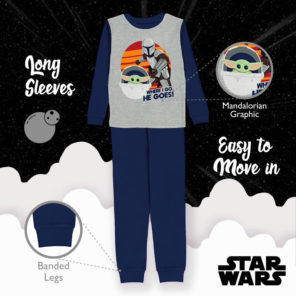 Star Wars Boys 4-10 The Child 4-Piece Cotton Pajama Set