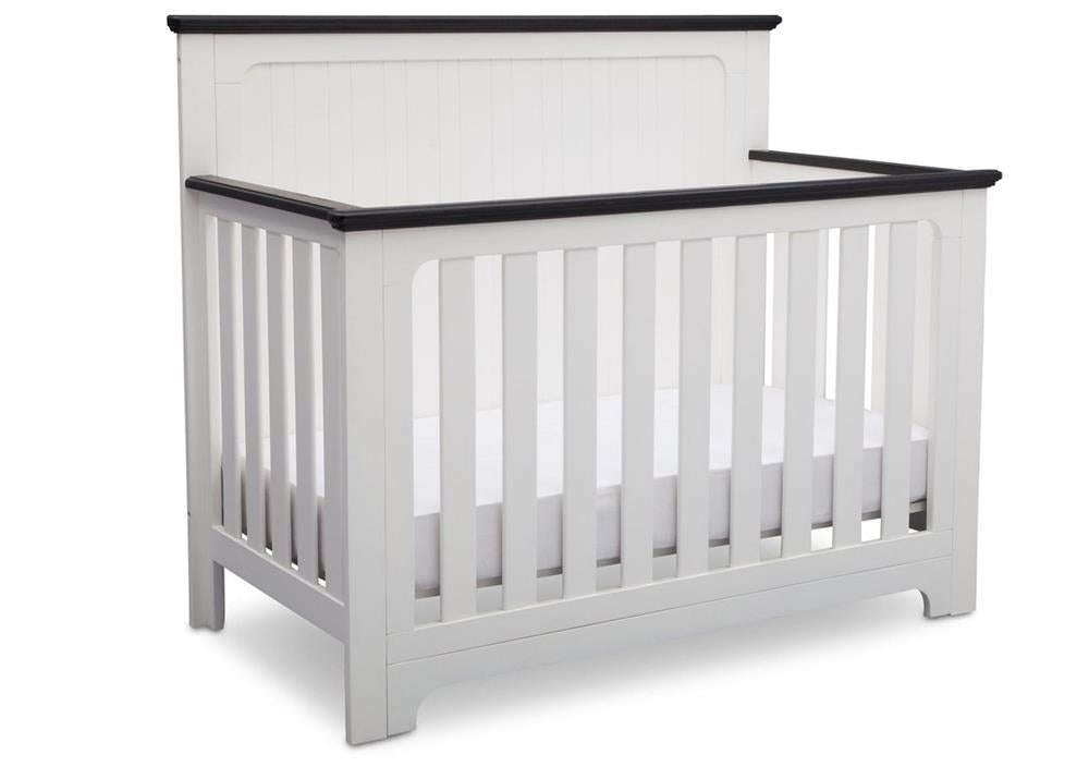 Delta Childrens Products Providence 4-in-1 Crib, Bianca with Rustic Ebony