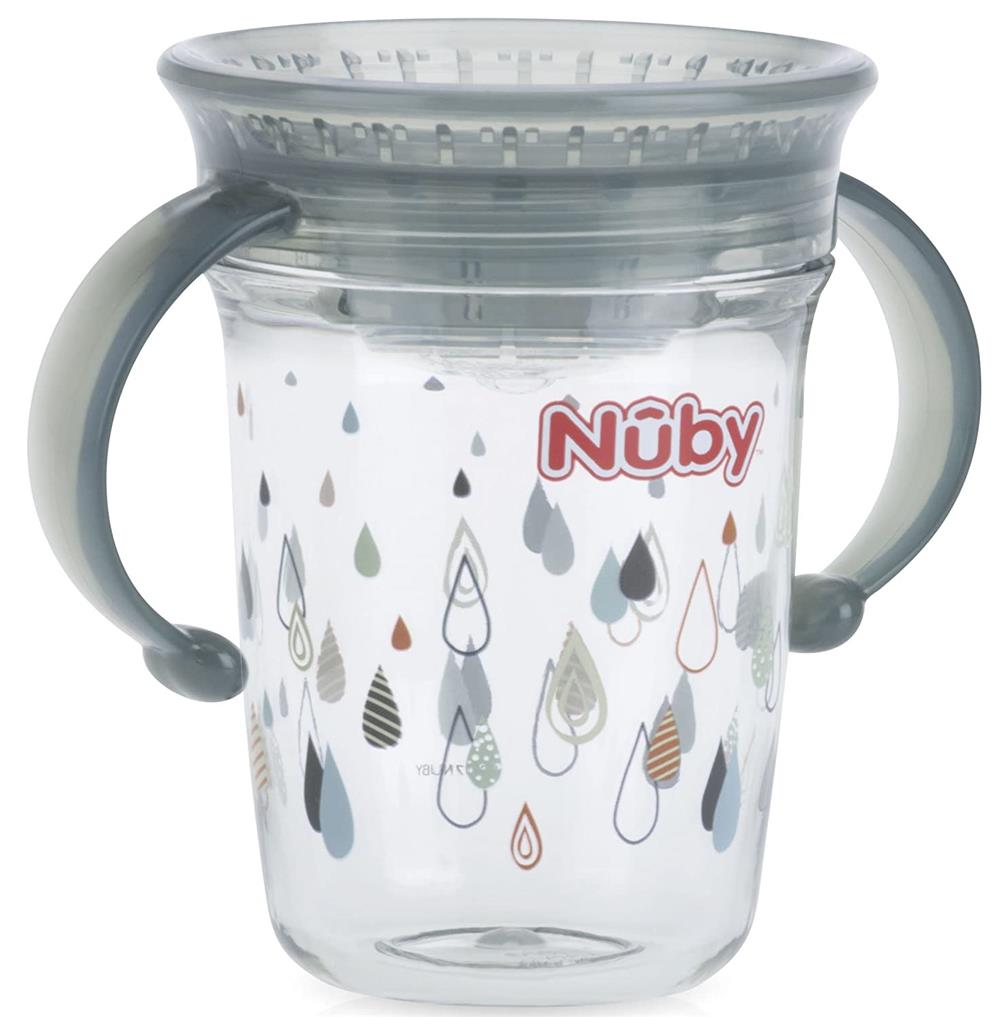 Nuby Tritan No Spill 2 Handle 360 Printed Wonder Cup, 8 oz