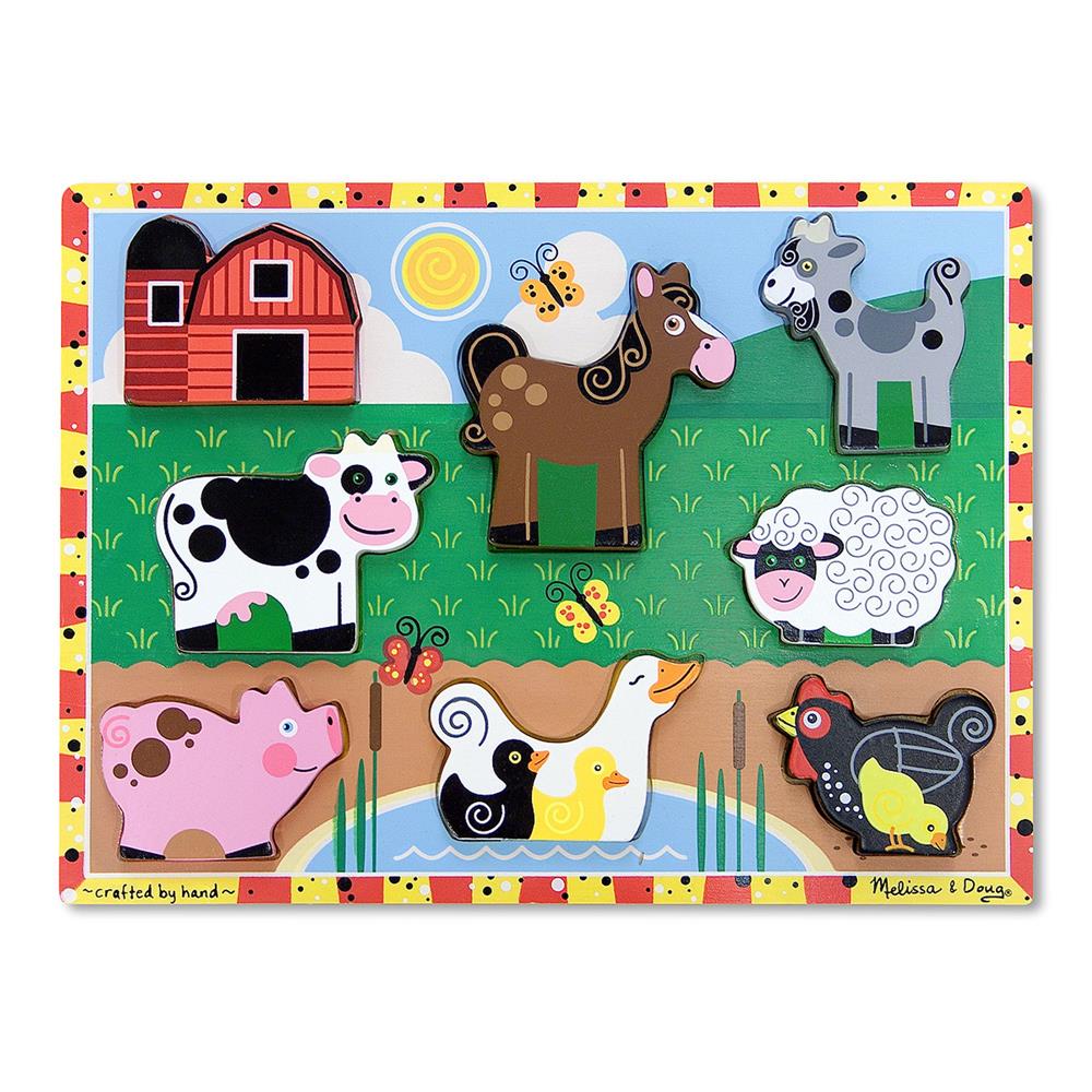 Melissa and Doug Farm Chunky Puzzle - 8 Pieces