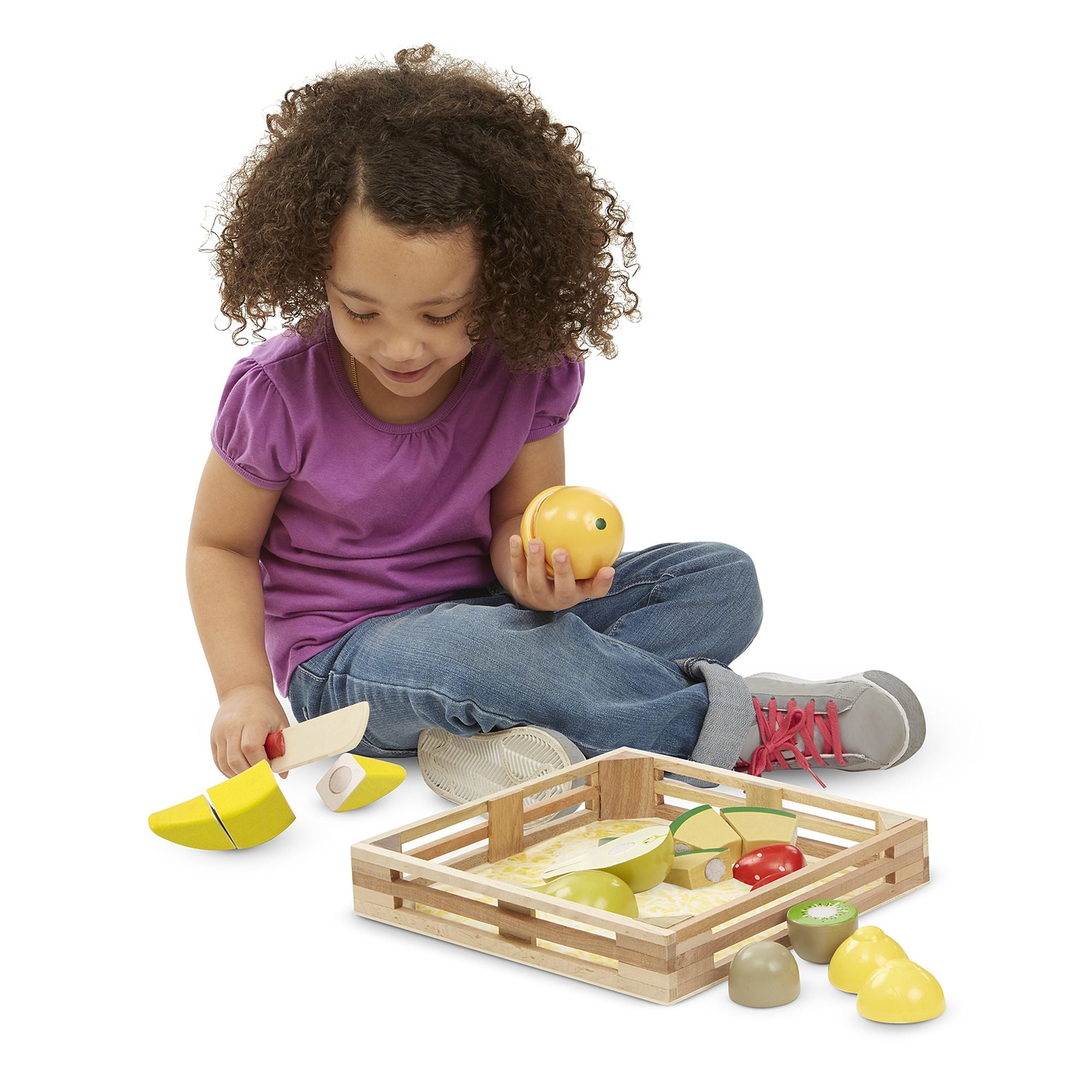 Melissa and Doug Cutting Fruit Set - Wooden Play Food