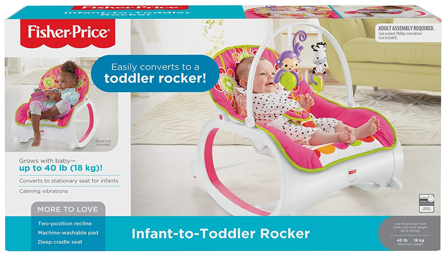 Fisher Price Infant-to-Toddler Rocker - Floral Confetti