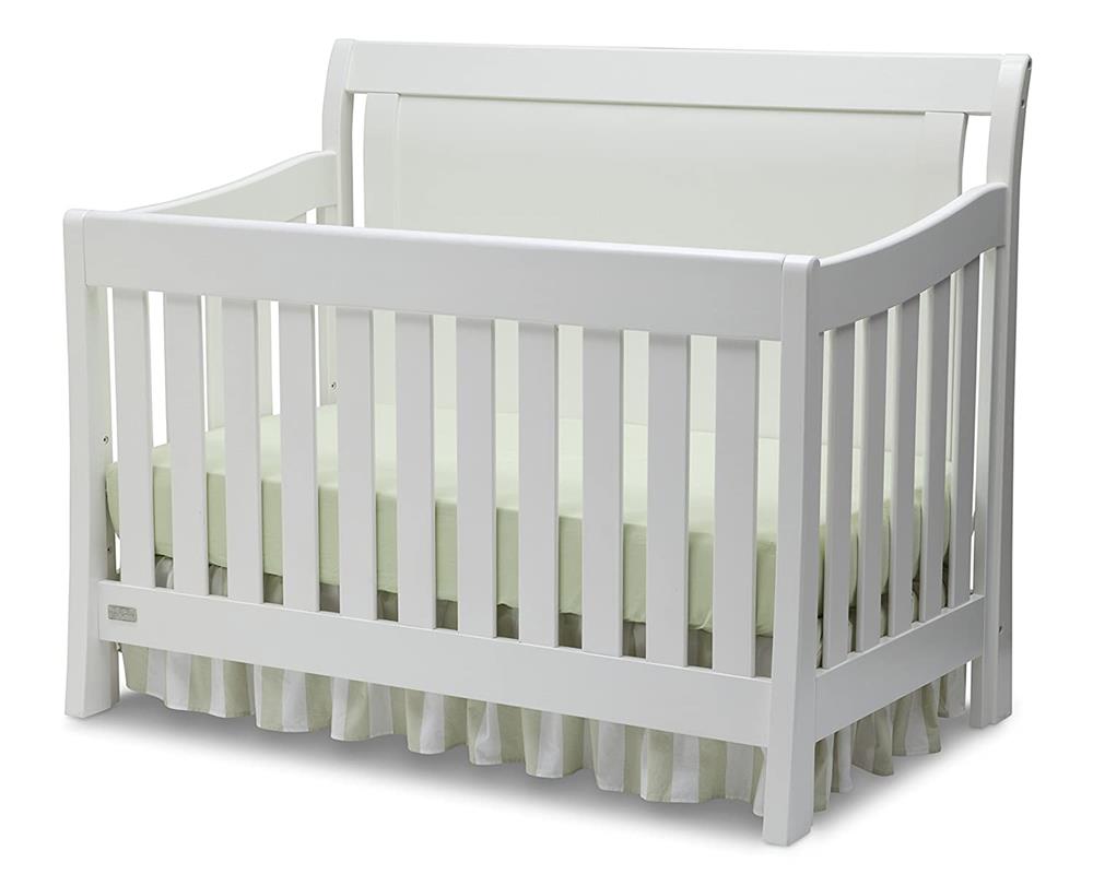 Simmons Kids Slumbertime Madisson Convertible Baby Crib N More, White Ambiance