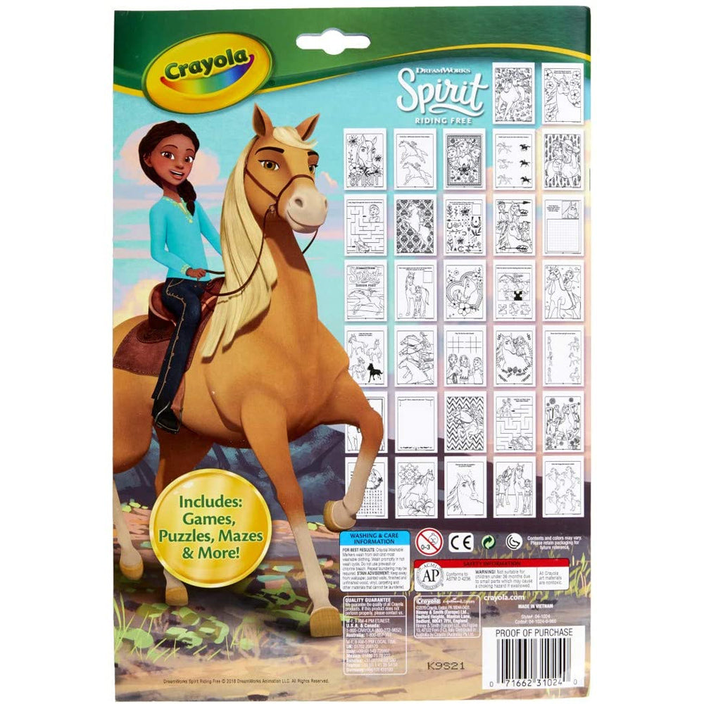 Crayola Spirit Coloring Book with Activities, 32 Coloring Pages & 7 Markers